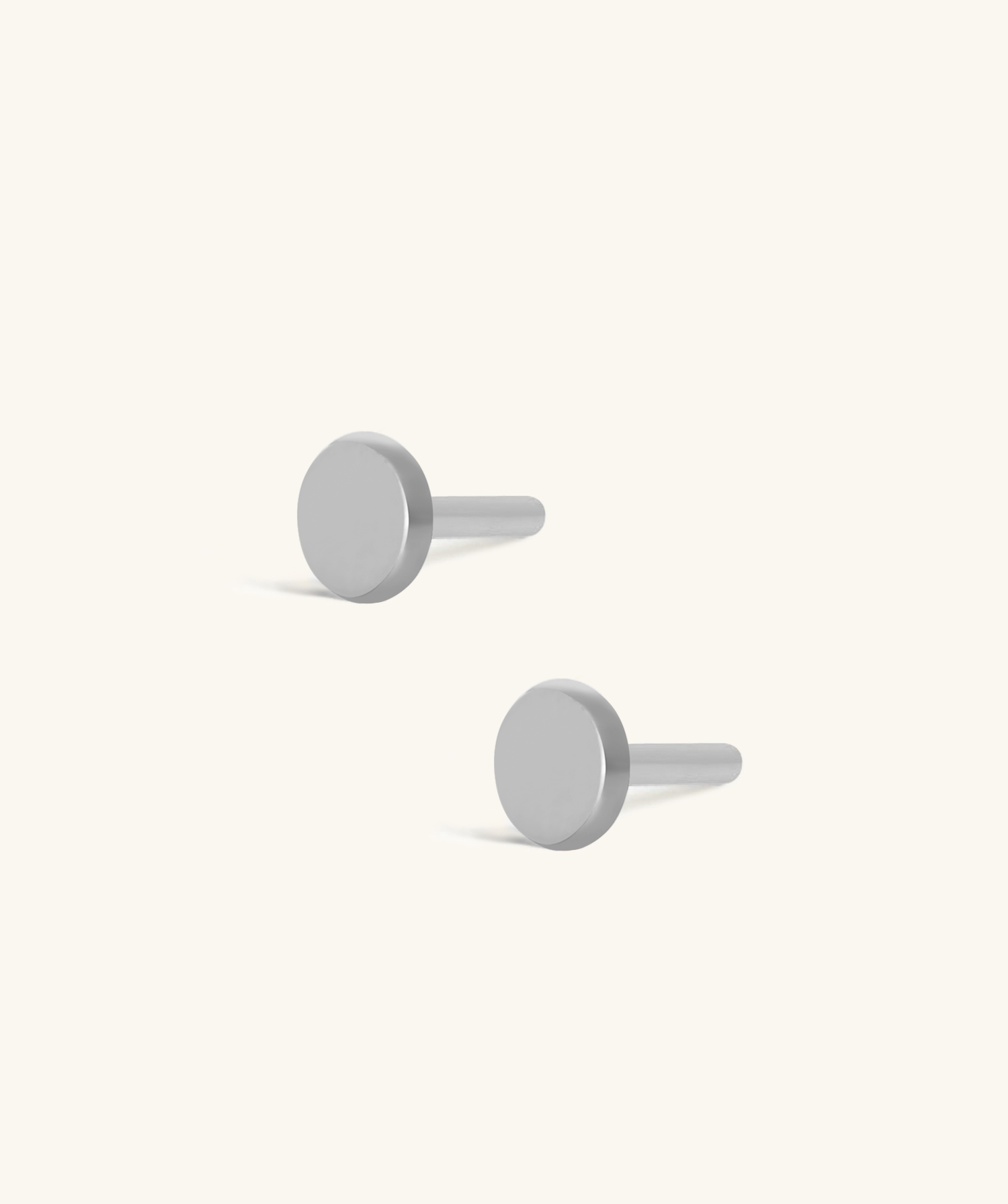 Threadless Flat Back Post (Titanium) - OumoJewelry
