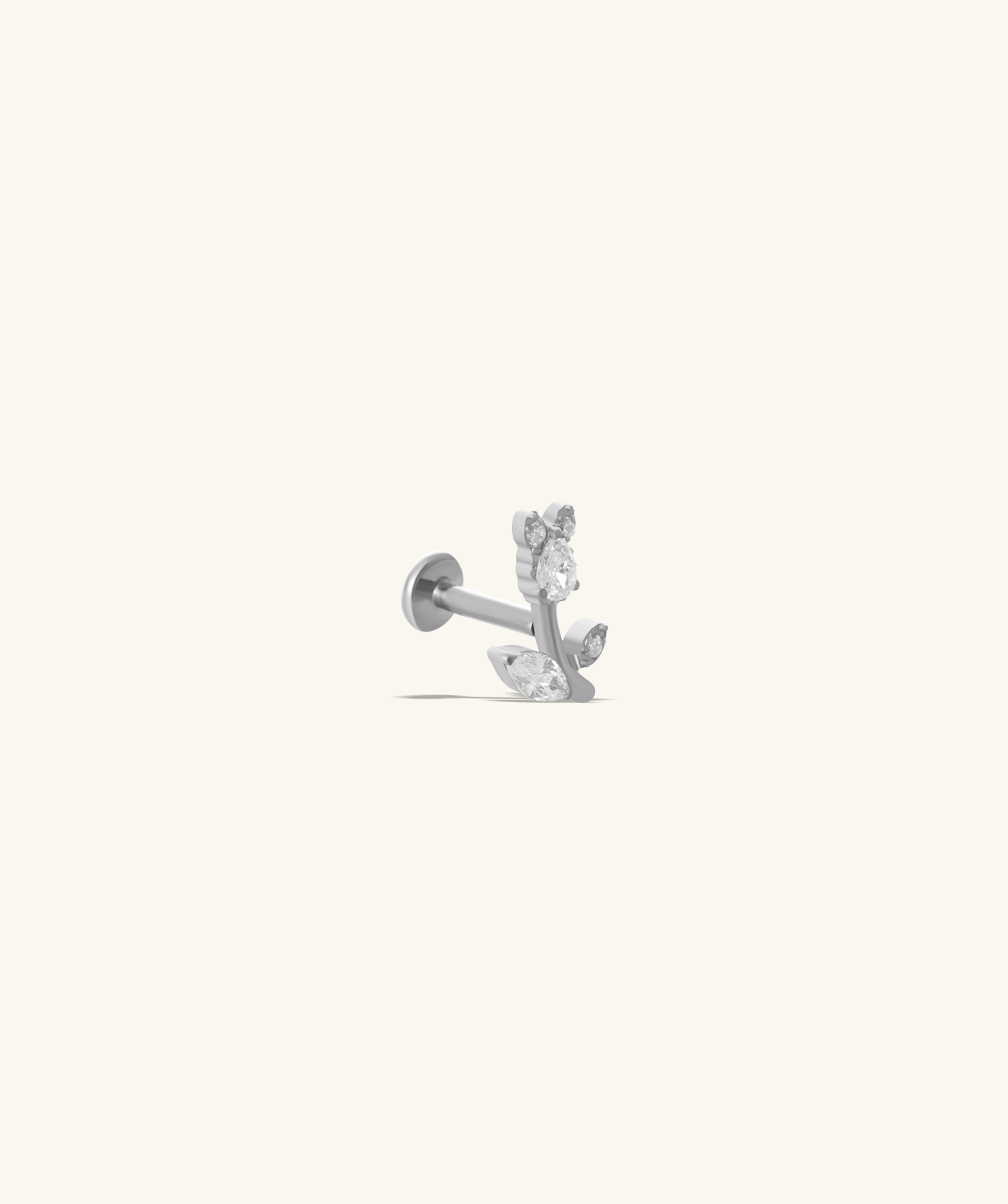Titanium Tulip Flatback Stud - OumoJewelry