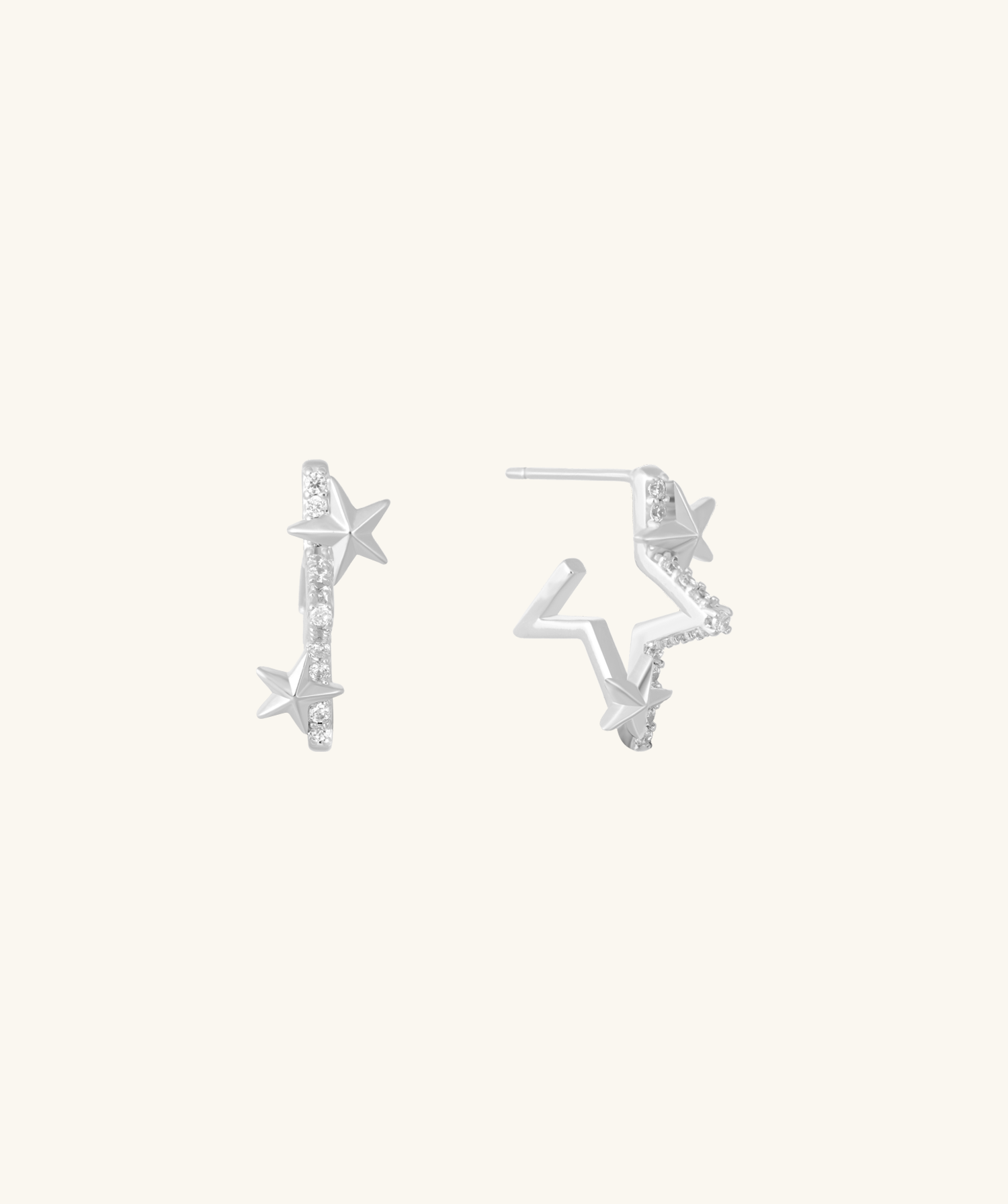 Star Zigzag Earrings - OumoJewelry