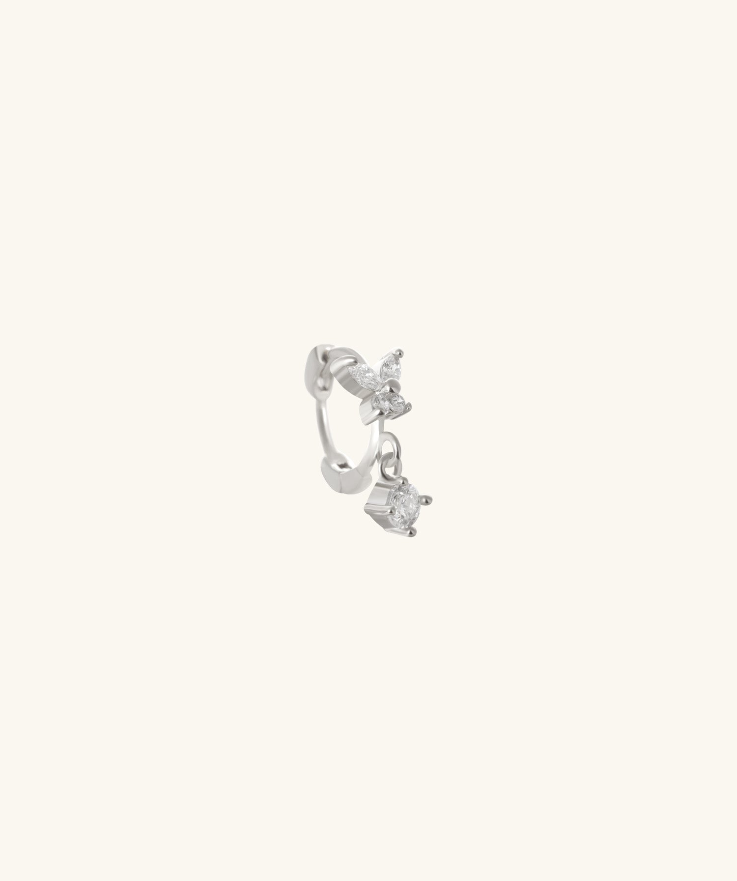 Butterfly Drop Helix Hoop - OumoJewelry