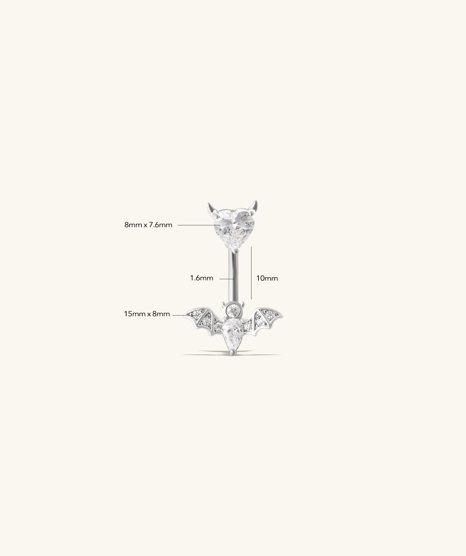 Bat Belly Ring - OumoJewelry