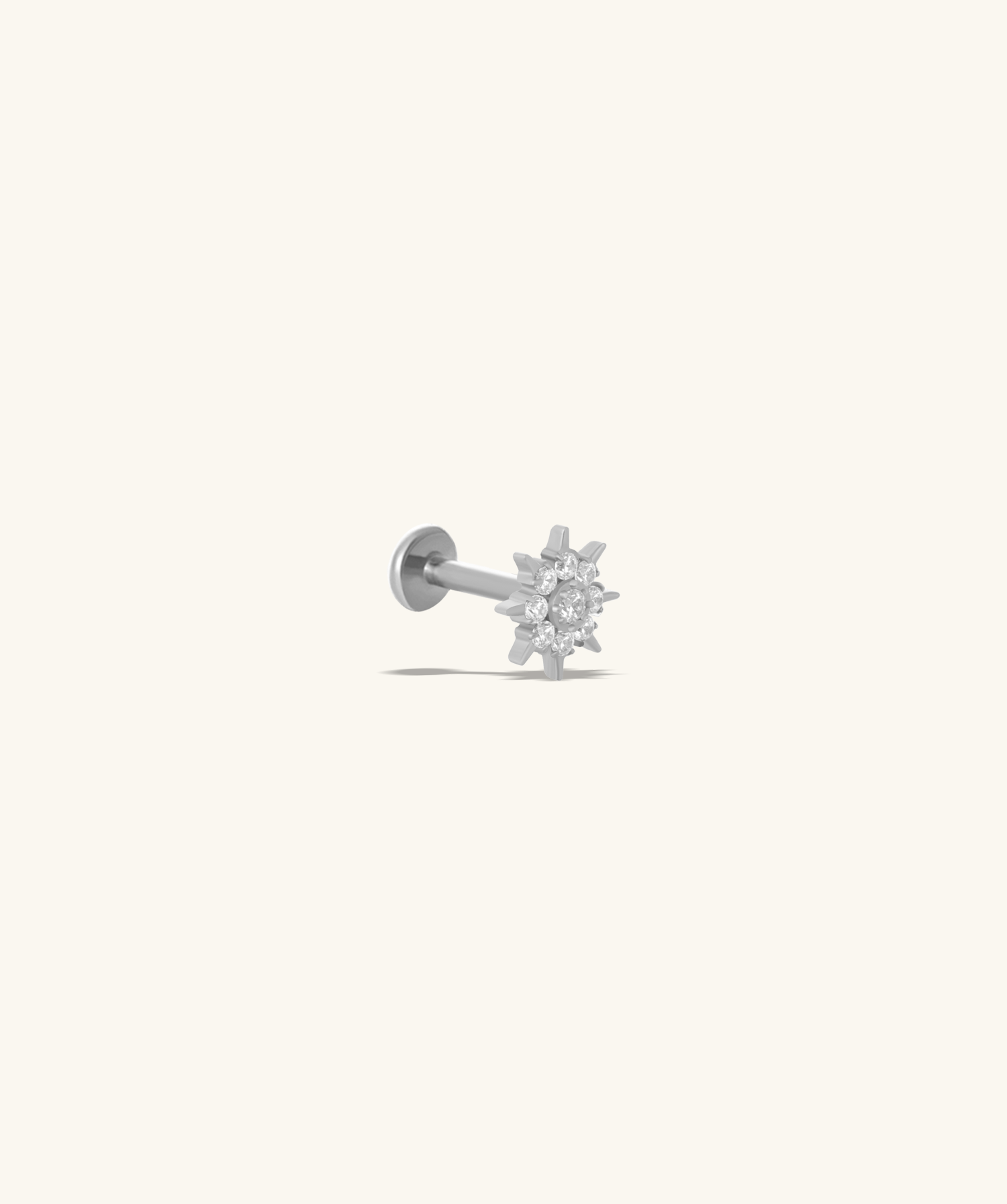 Titanium Sunflower Flatback Stud - OumoJewelry