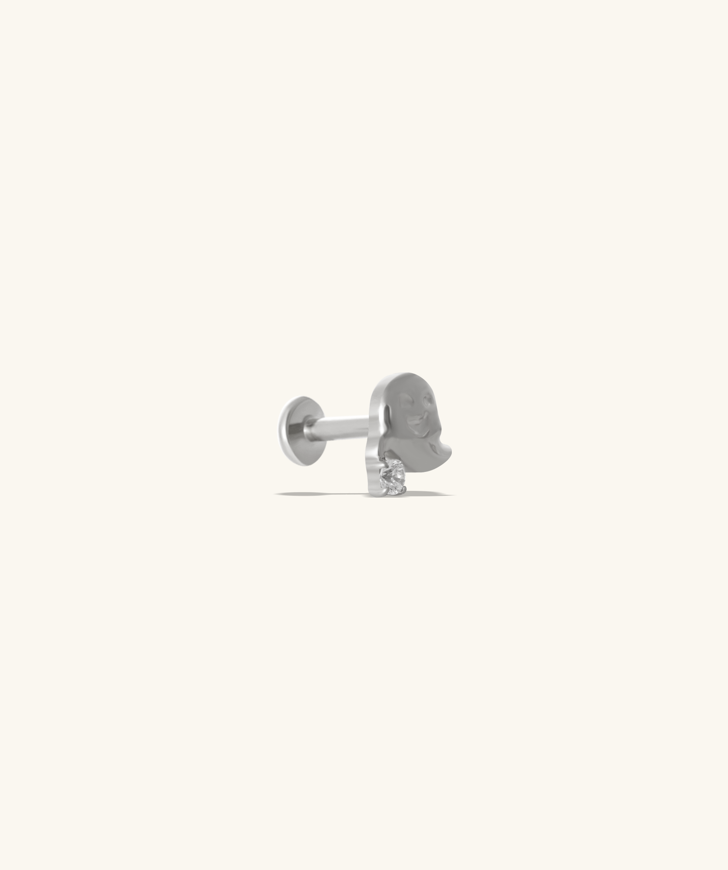 Titanium Cute Ghost Stud - OumoJewelry