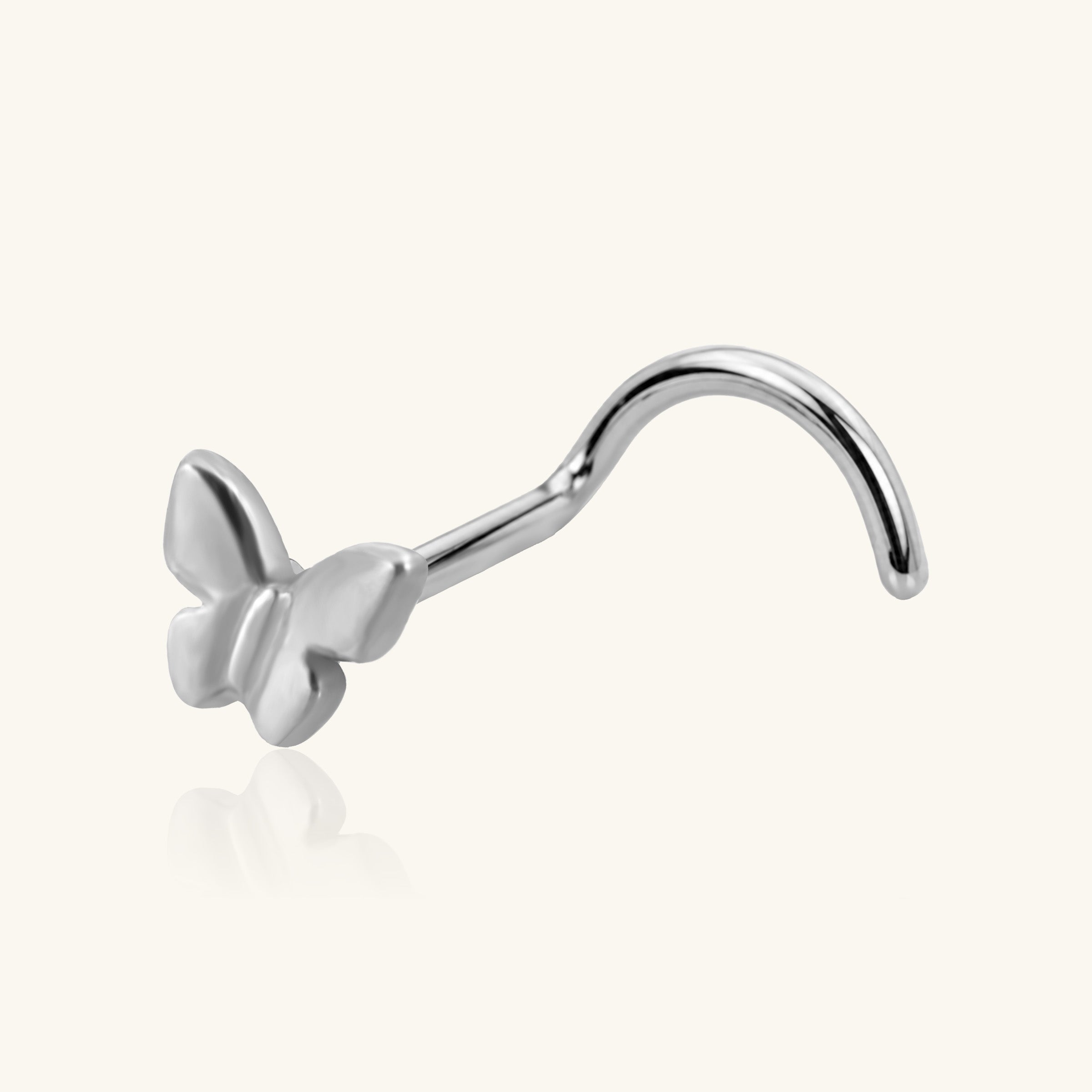 Titanium Selene Butterfly Nose Stud