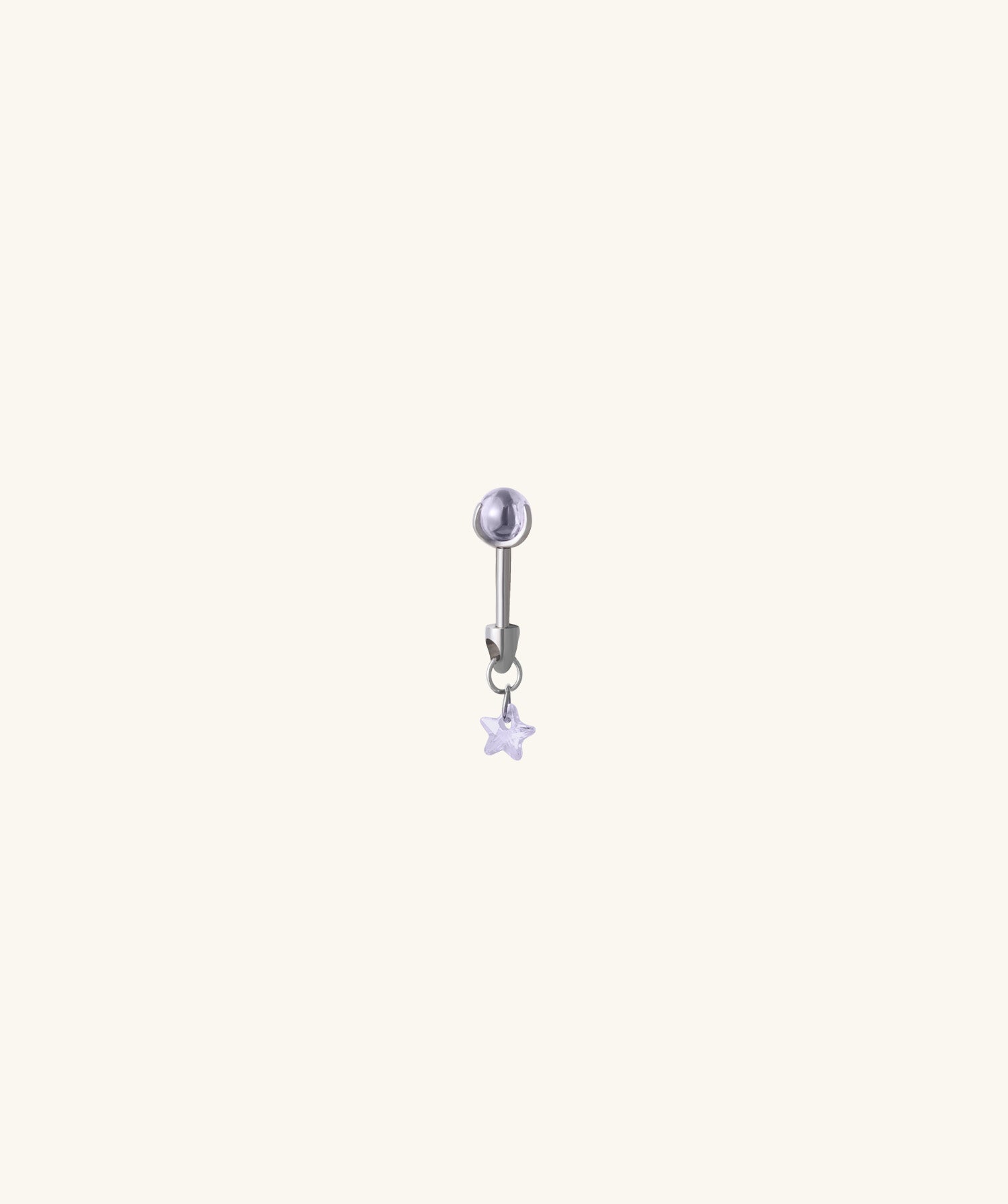 Titanium Star Vertical Helix Stud - Titanium - Vertical Helix - Oumo Jewelry