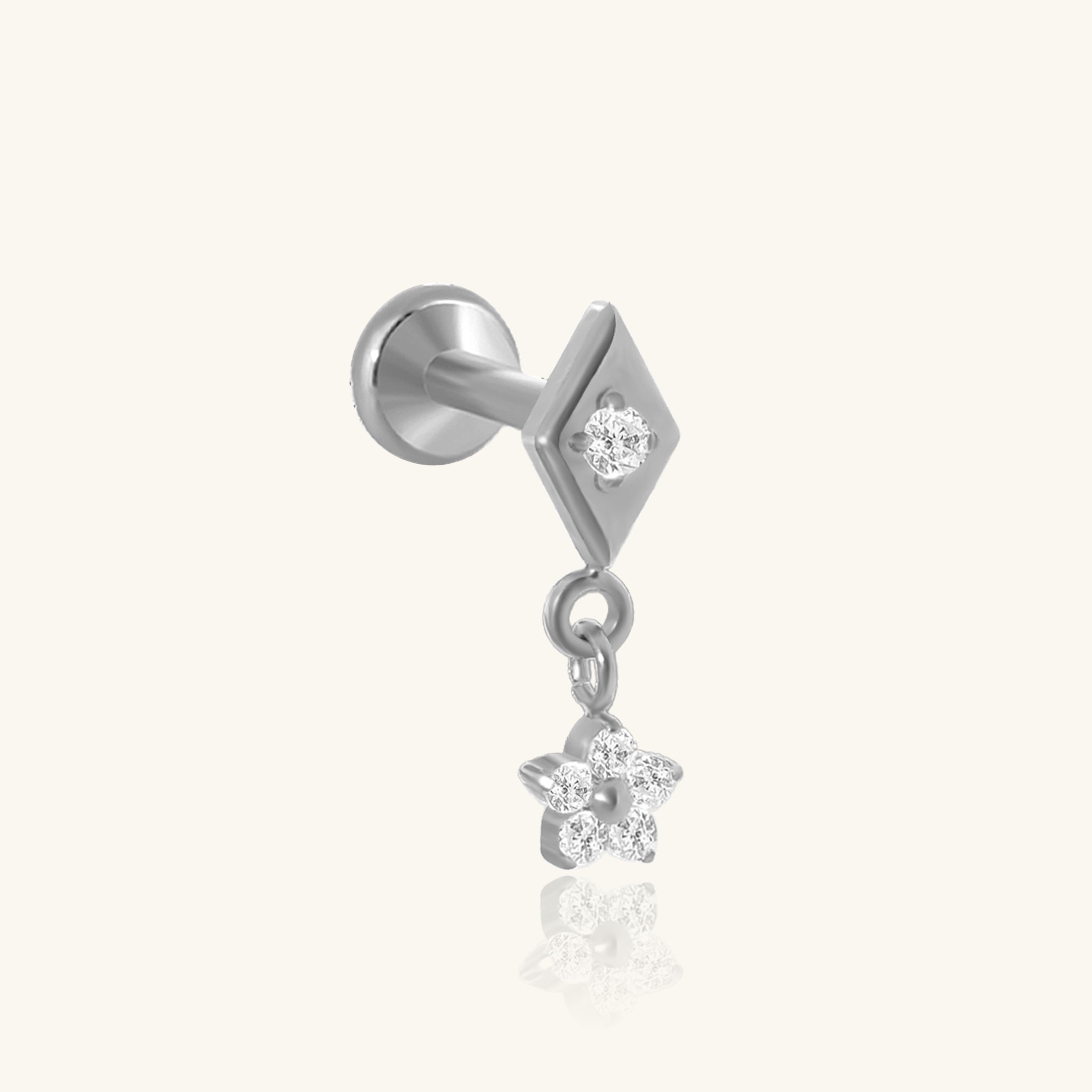 Titanium Serin Flower Stud