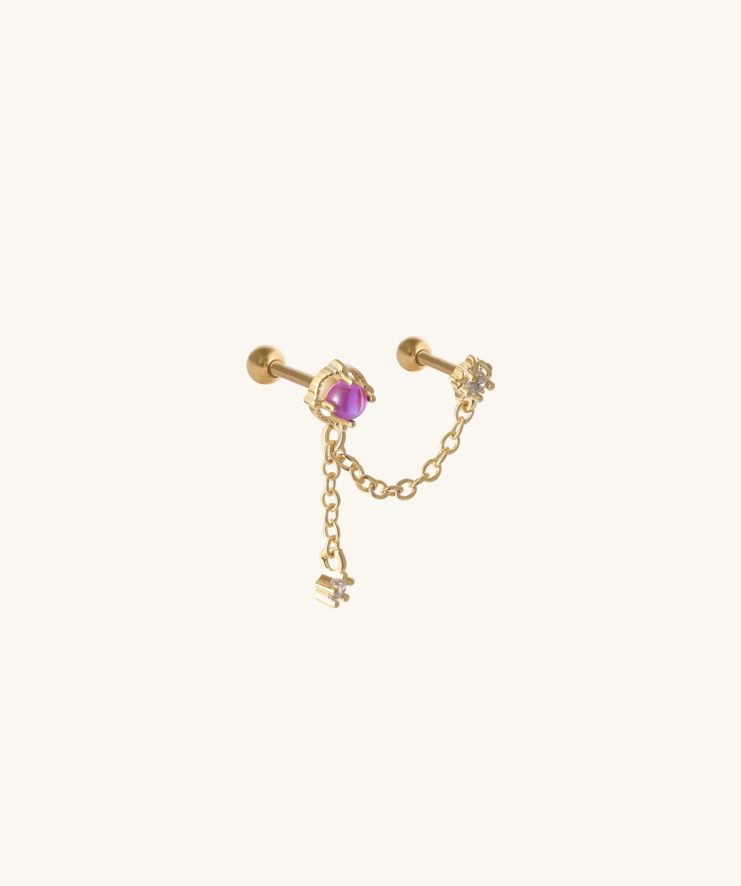 Mystery Opal Chain Earring - OumoJewelry