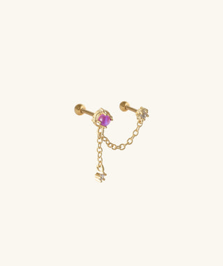 Mystery Opal Chain Earring - OumoJewelry