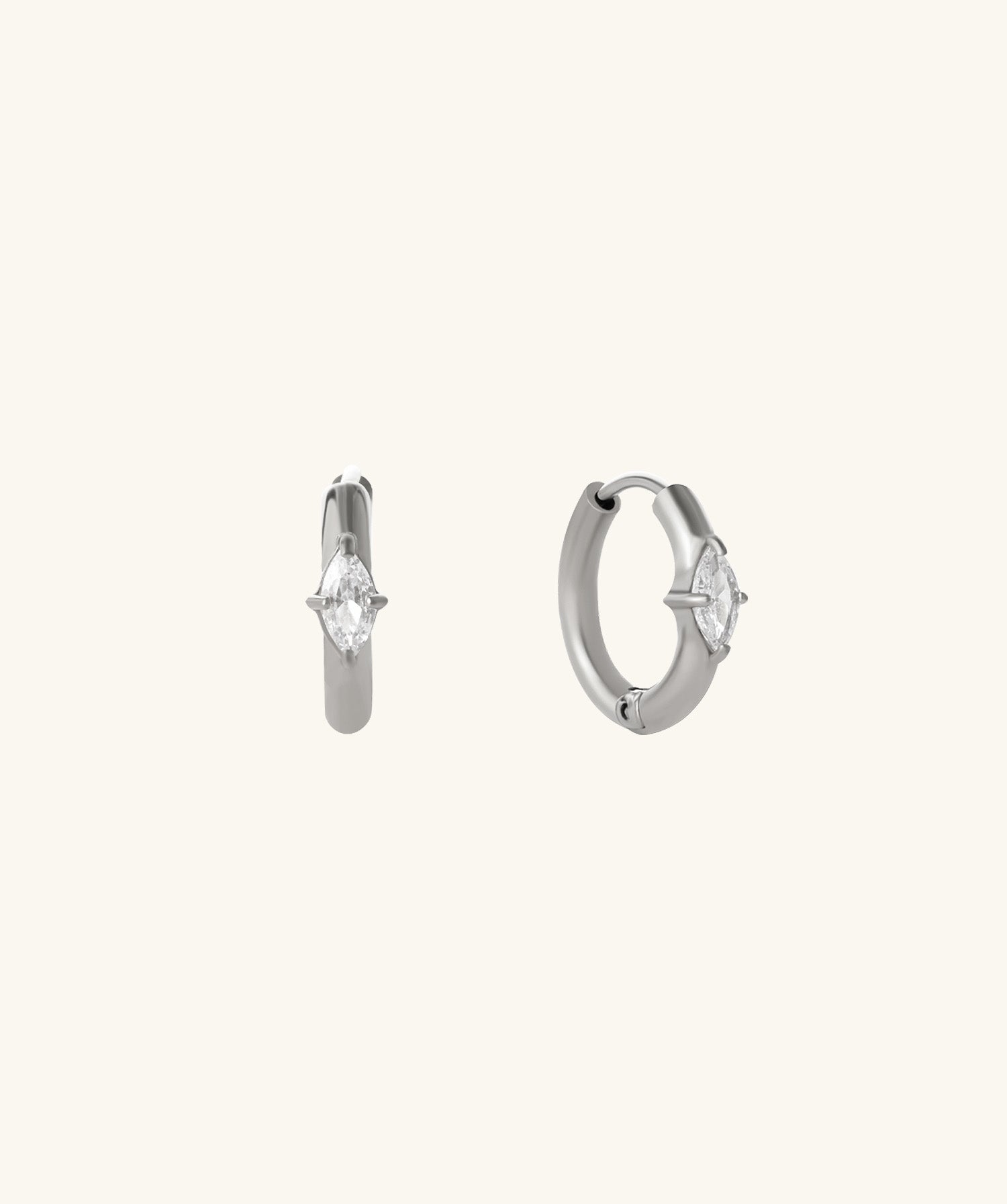Oval Gemstone Hoops - OumoJewelry