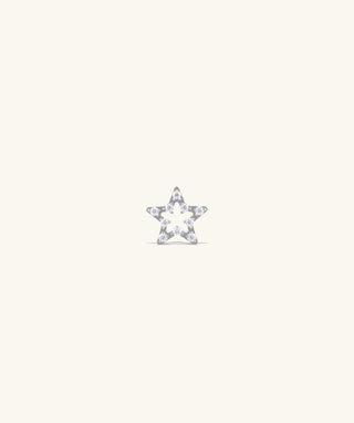 Titanium Silver Star Stud - OumoJewelry