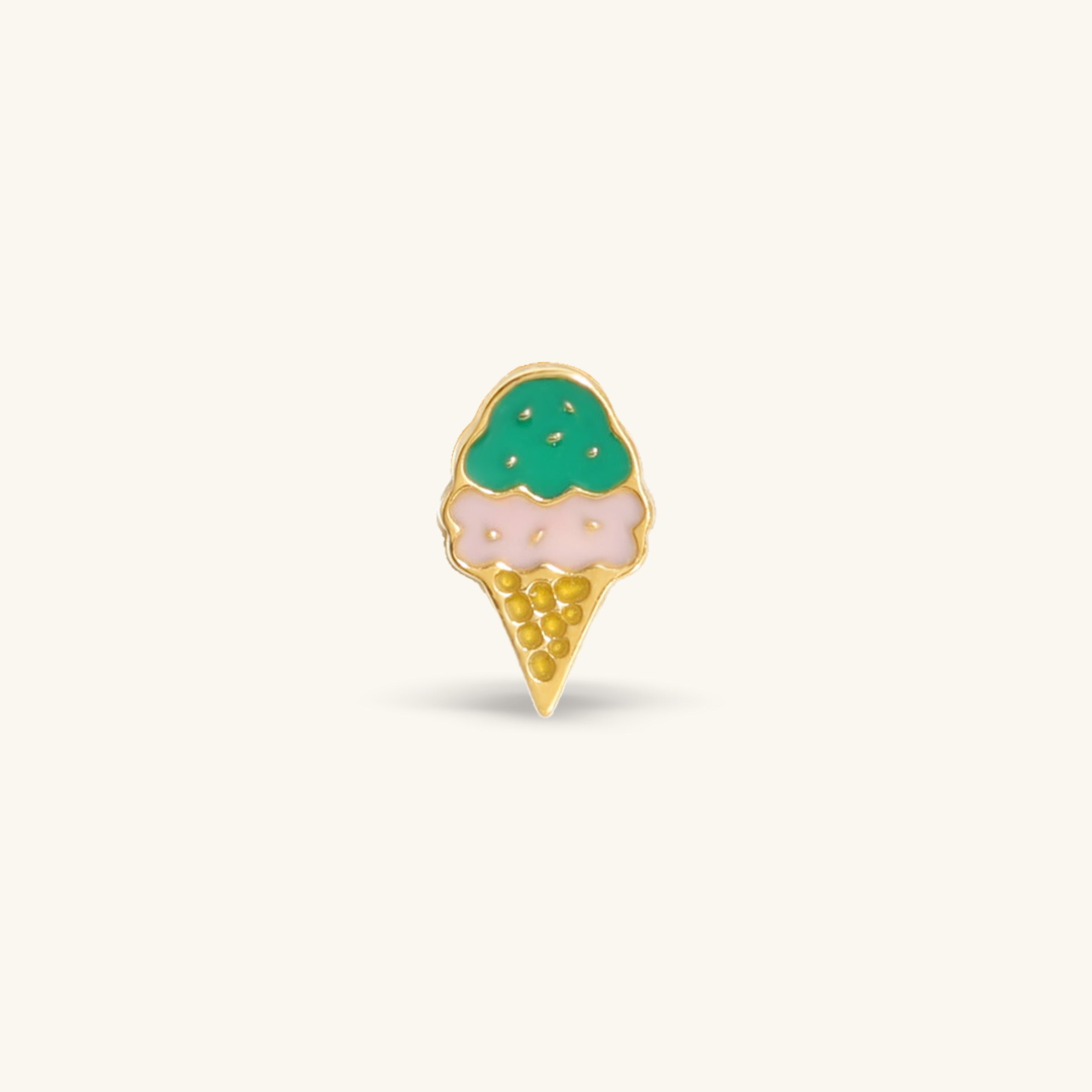 Titanium Threadless Ice Cream Stud - OumoJewelry