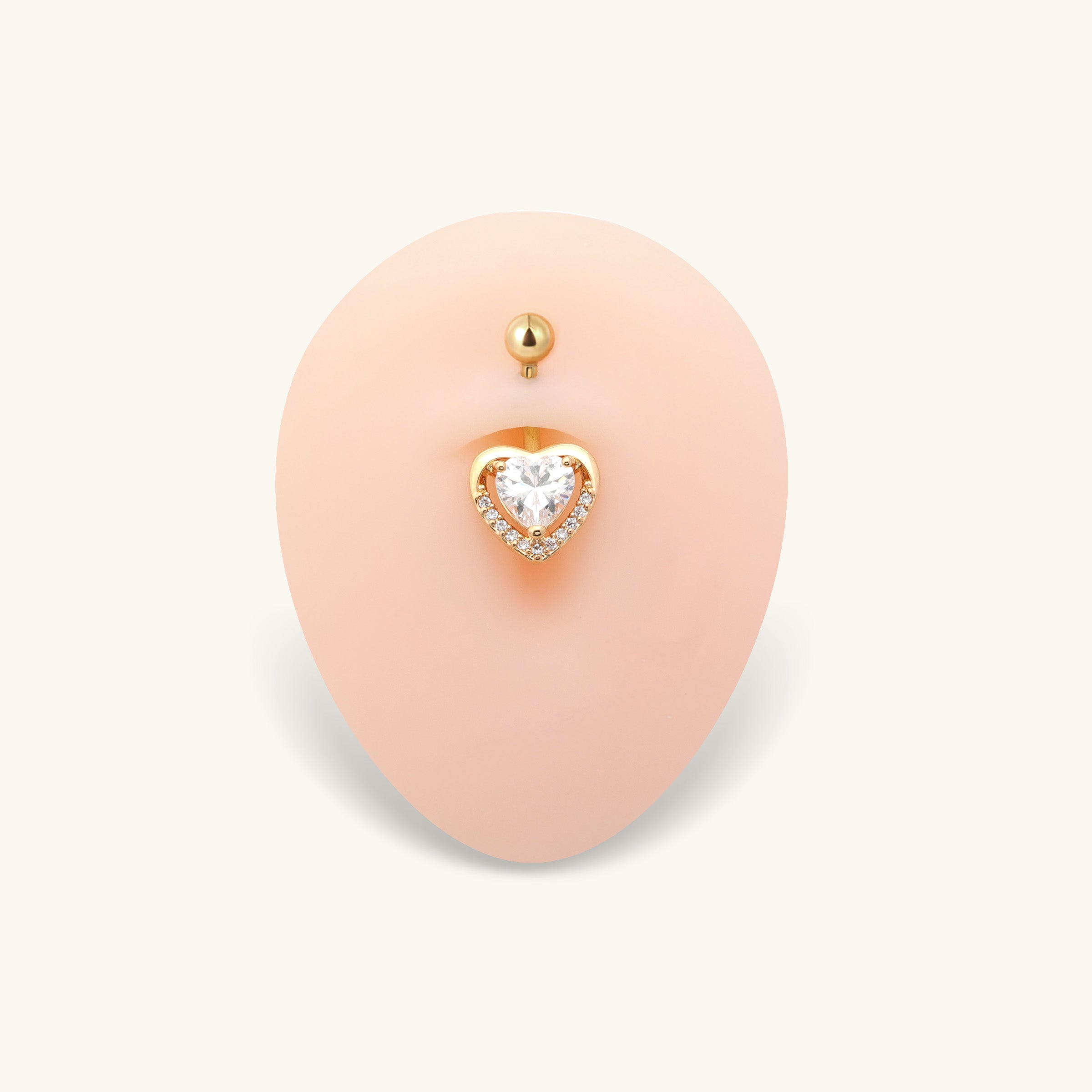 Nyra Heart Belly Ring - Oumo Jewelry