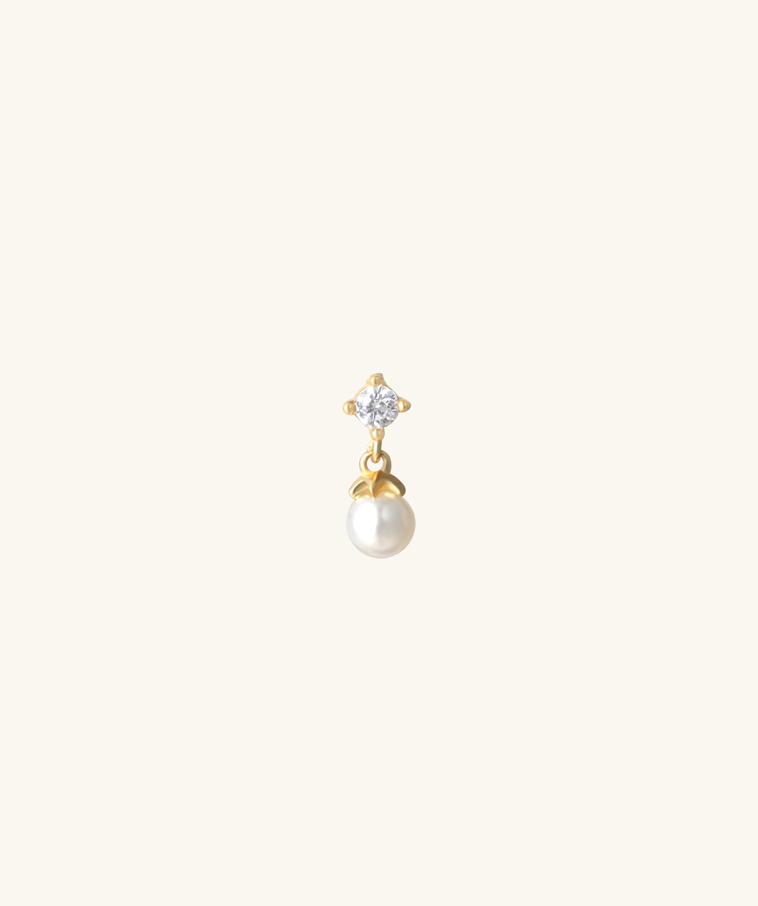 Gemstone Pearl Flatback Drop - OumoJewelry