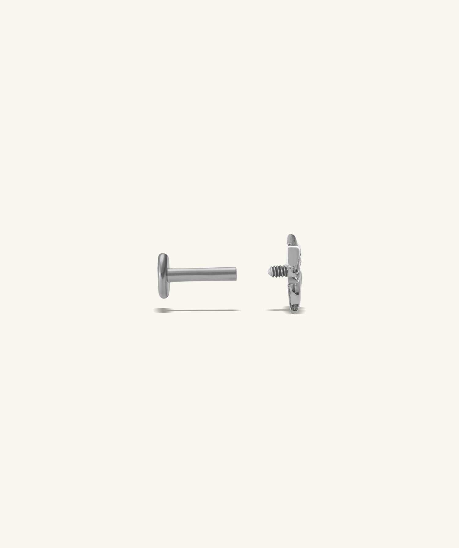 👻 Titanium Cute Ghost Flatback Stud - OumoJewelry