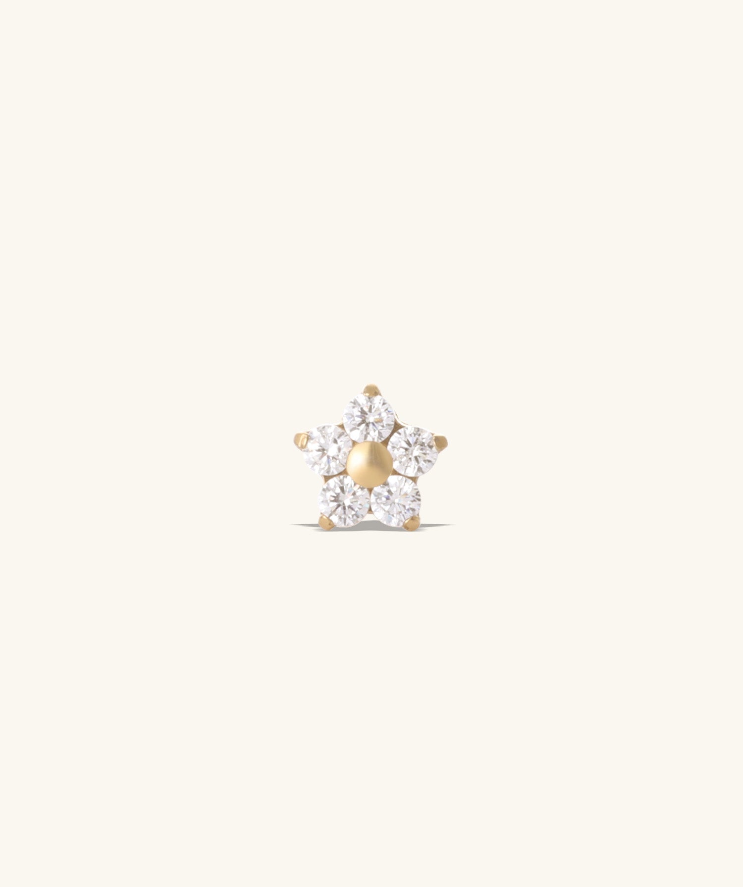 Titanium Flower Flatback Stud - OumoJewelry