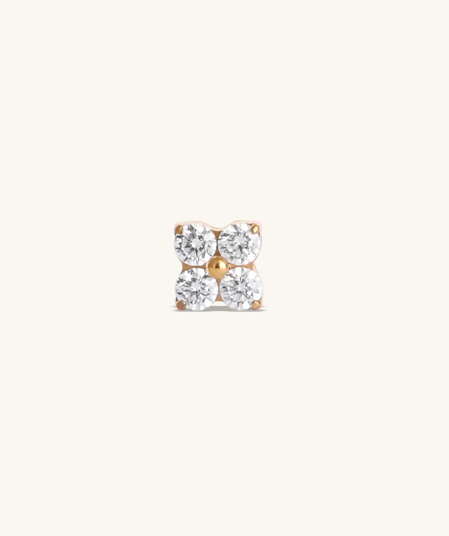 Titanium Lovely Flower Flatback Stud - OumoJewelry