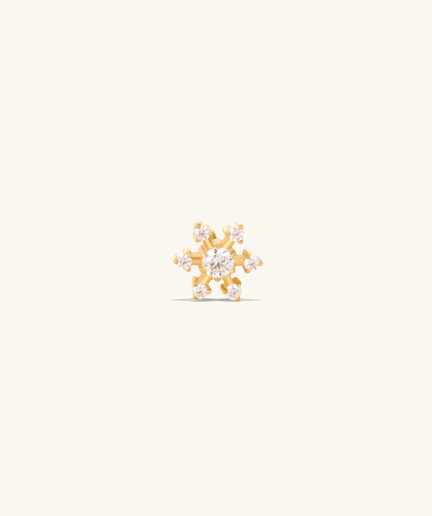 Titanium Snowflake Flatback Stud - OumoJewelry