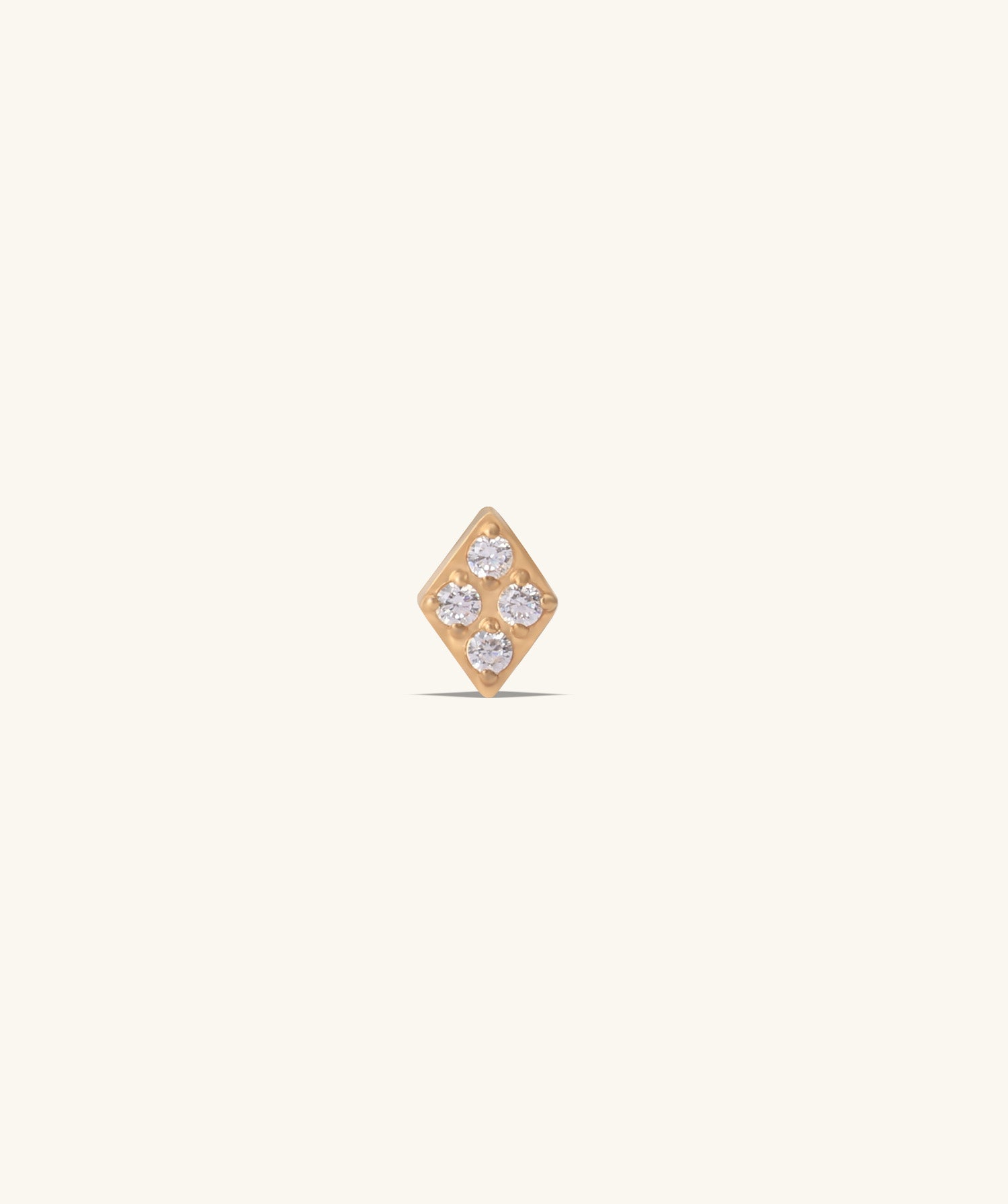 Titanium Rhombus Flatback Stud - OumoJewelry