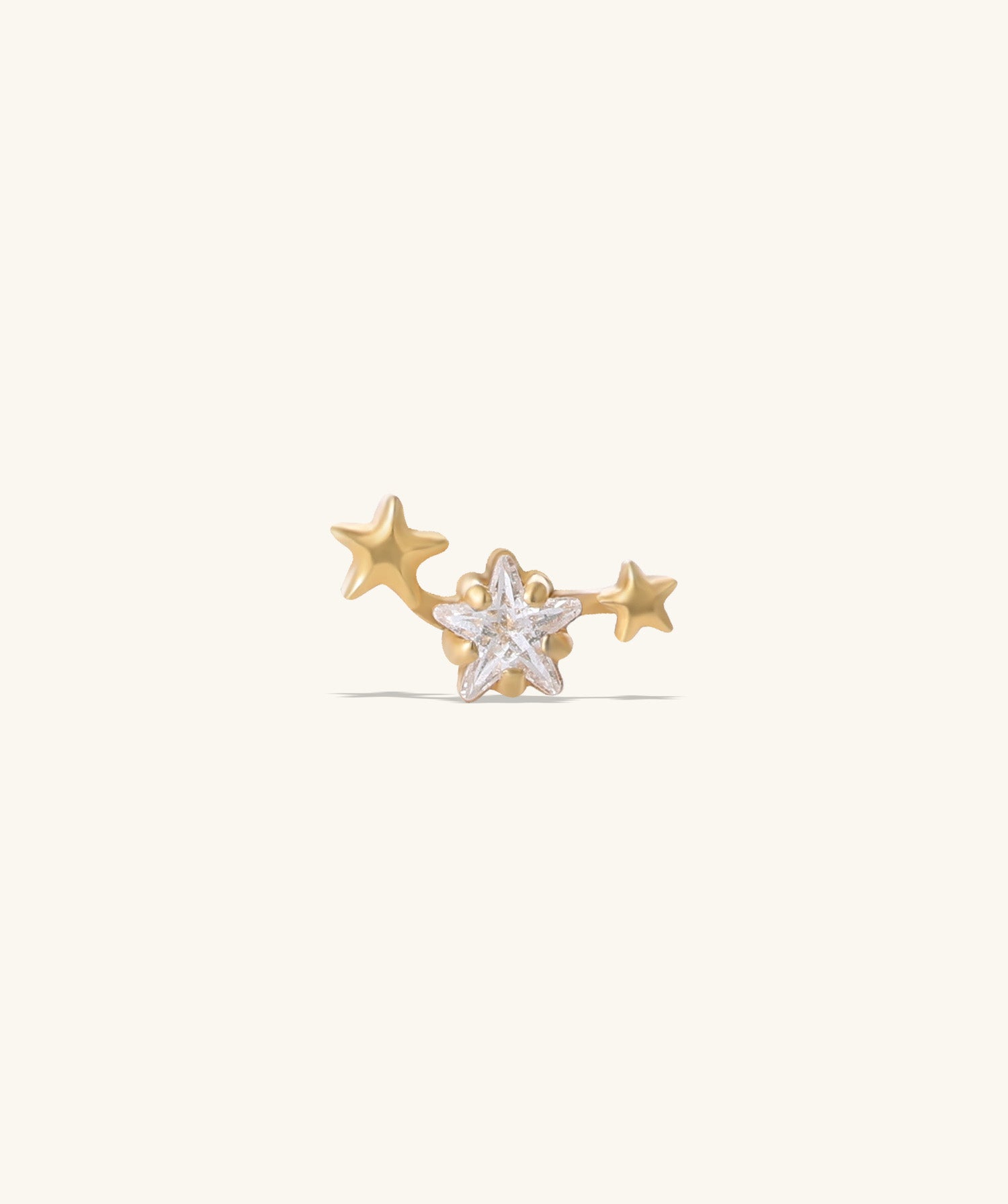 Titanium Petite Star Flatback Stud - OumoJewelry