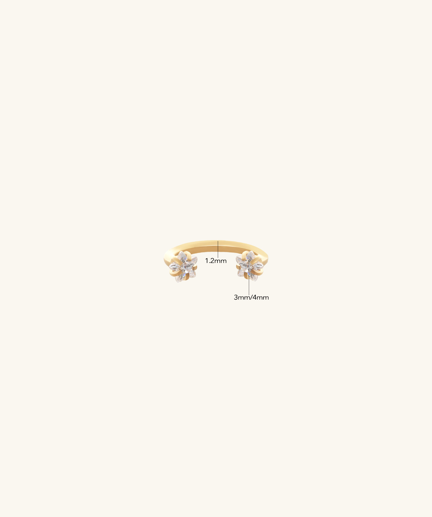 Shining Star Helix Hoop