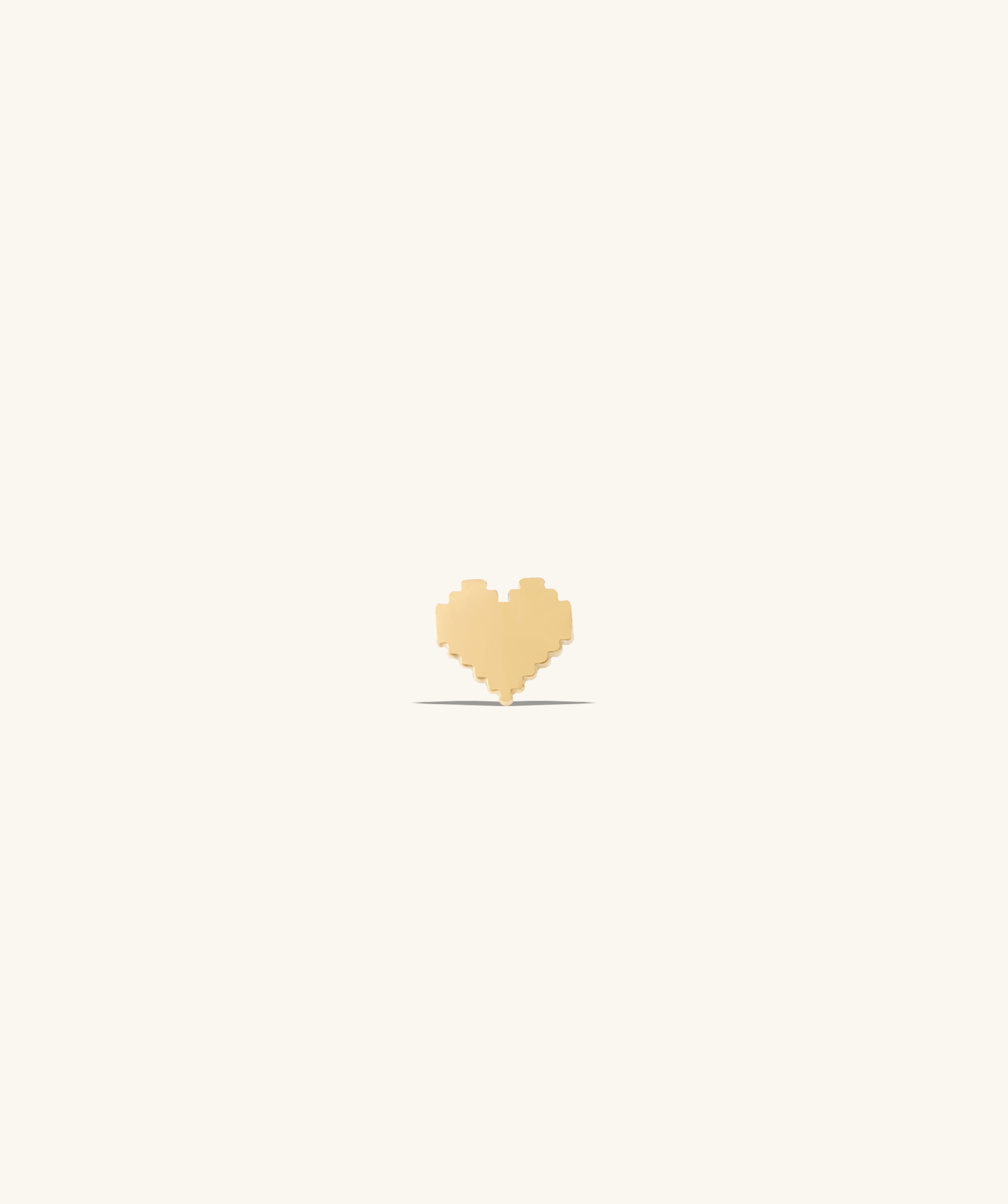 Pixel Heart Flatback Stud - OumoJewelry