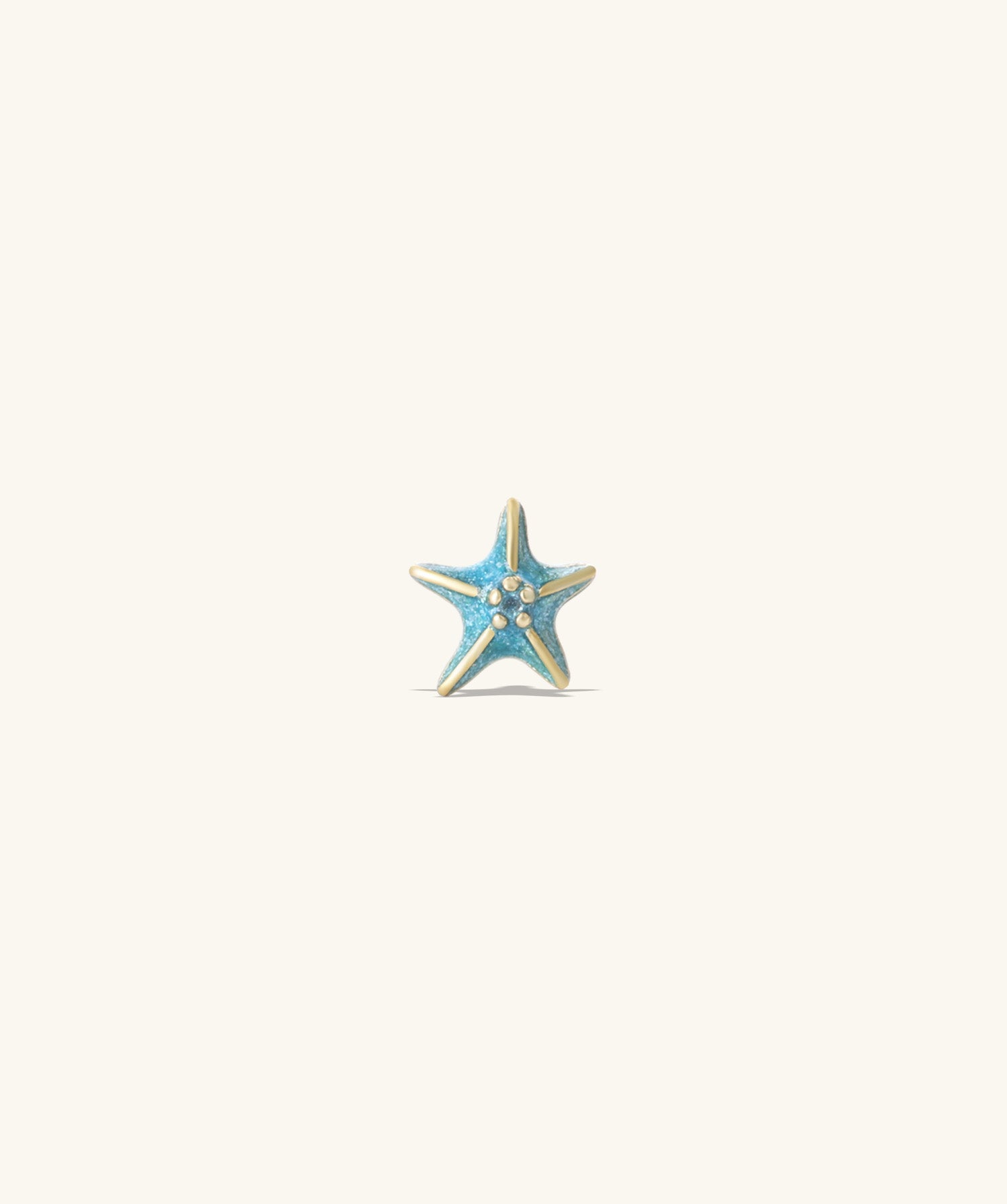 Enamel Starfish Stud