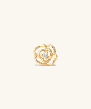 Hollow Rose Flower Stud - OumoJewelry