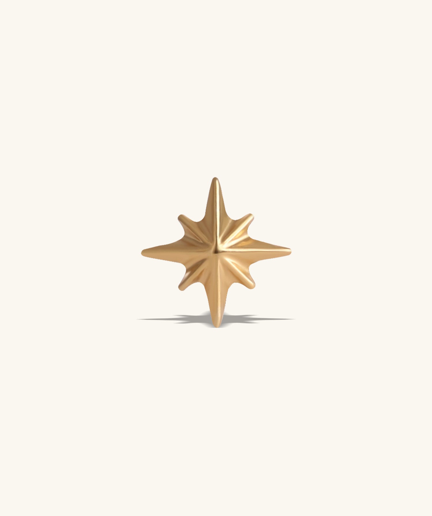 Titanium Eight-Pointed Star Flatback Stud - OumoJewelry