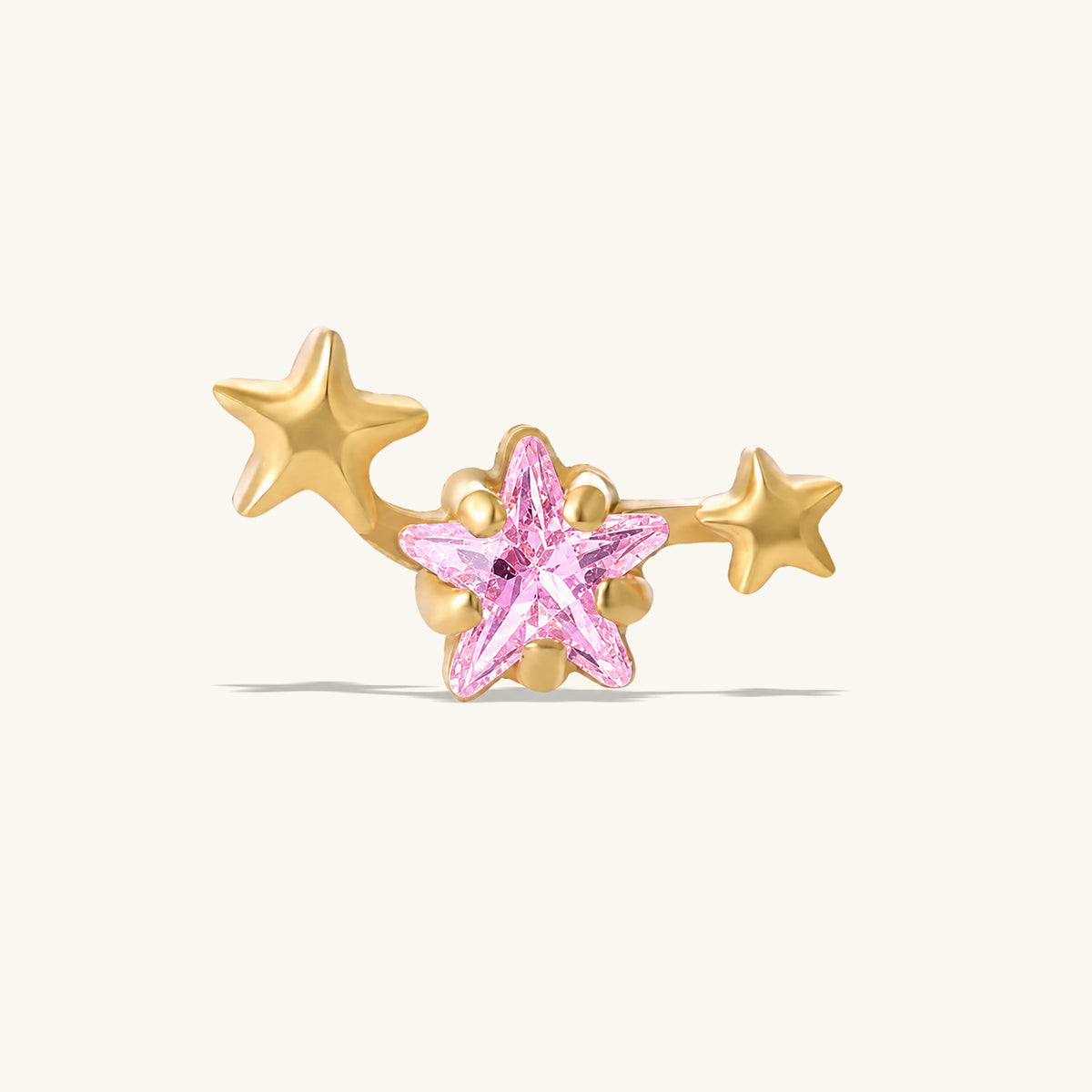 Titanium Petite Star Flatback Stud