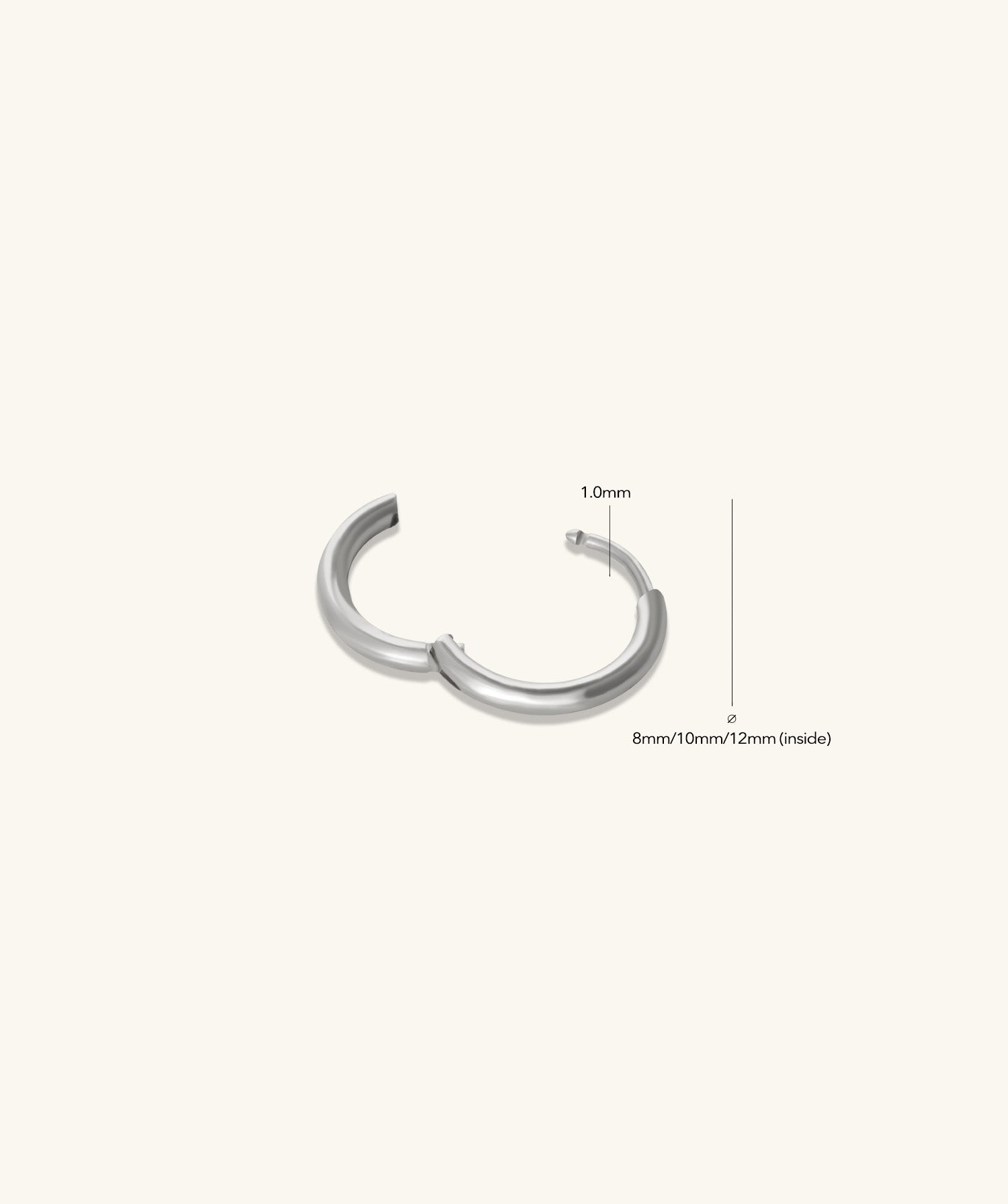 Titanium Basic Hoop - OumoJewelry