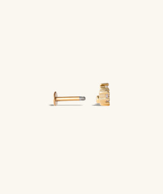 Gems Flat Back Stud - OumoJewelry
