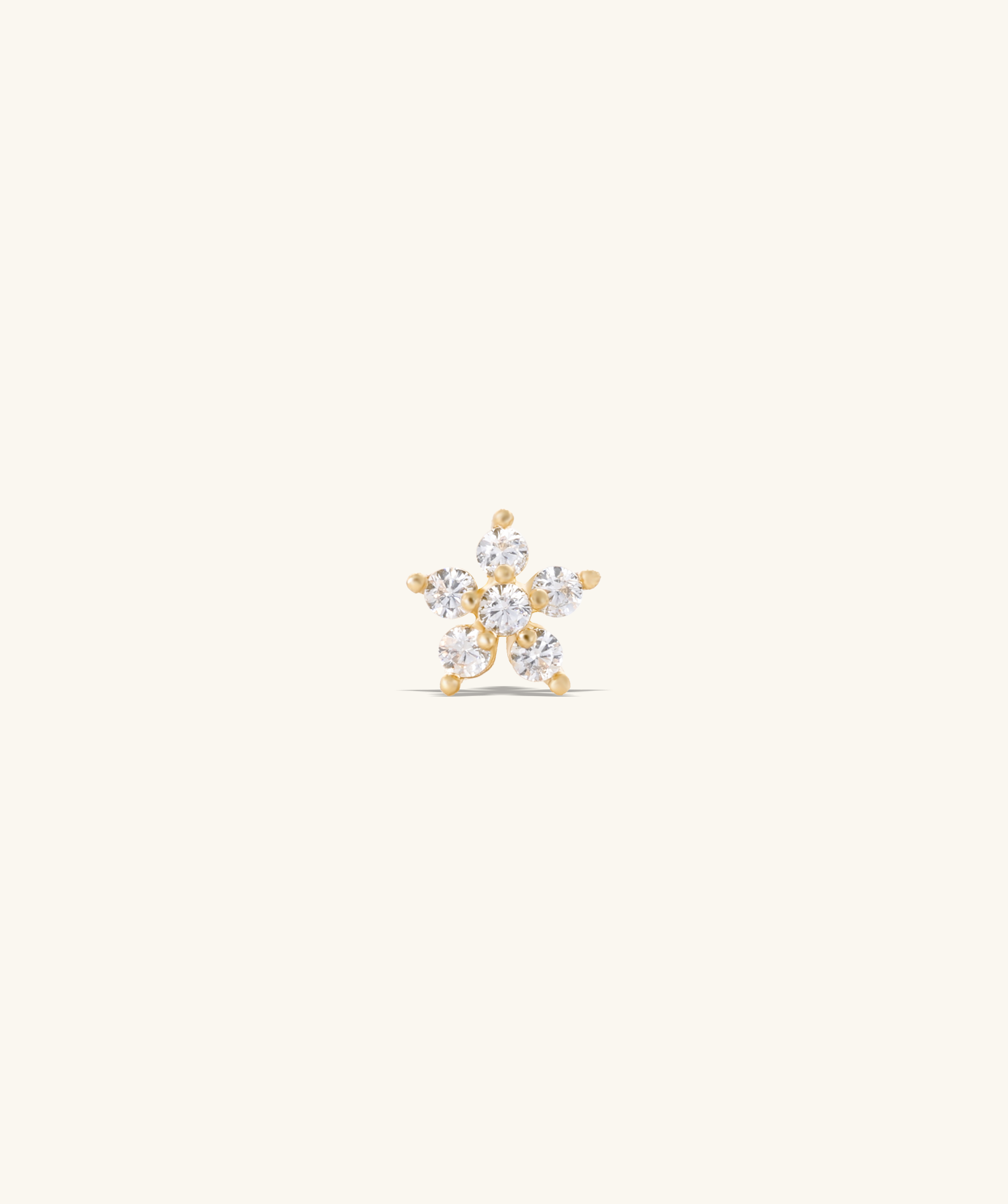 Sparkle Flower Flatback Stud - OumoJewelry