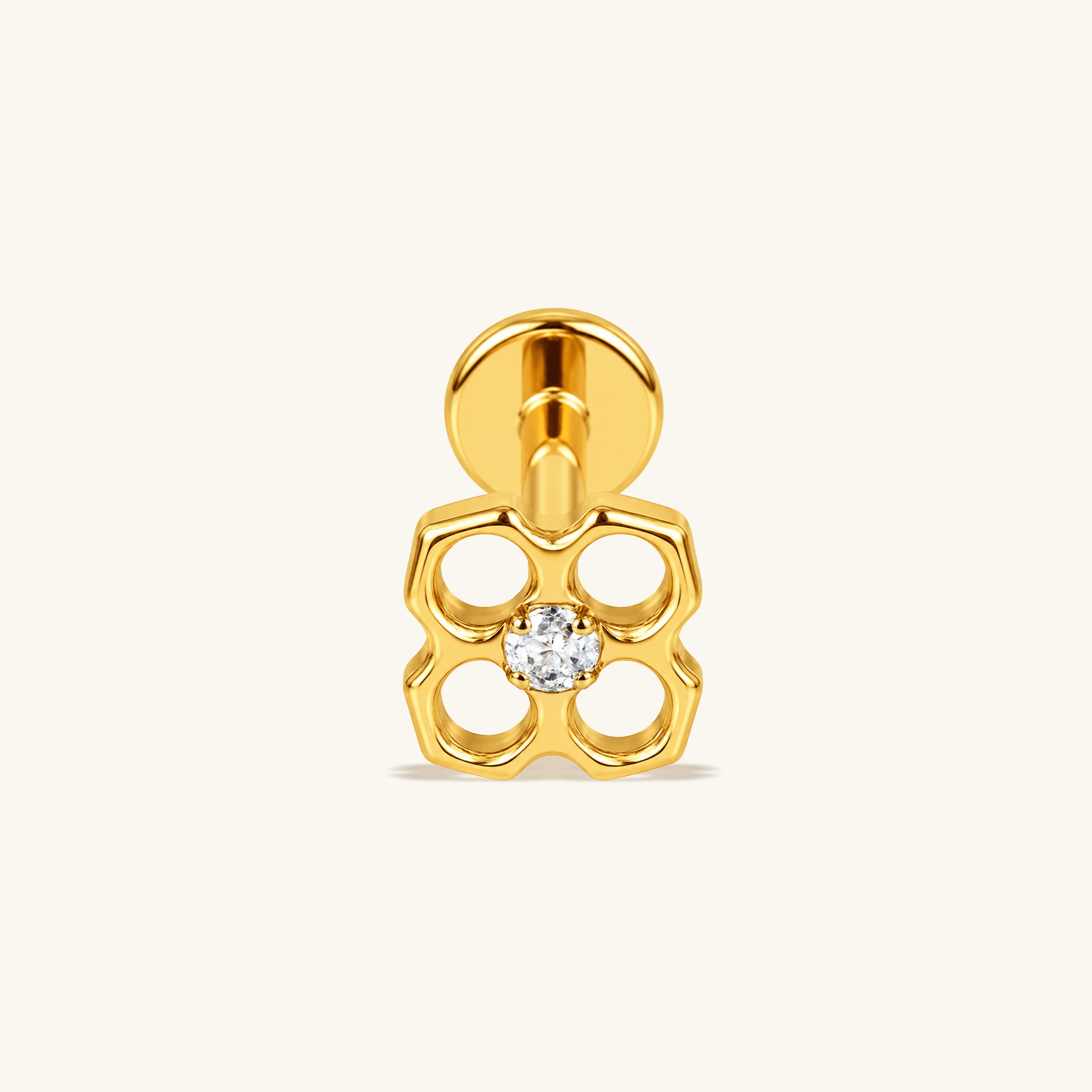 Titanium Zora Flower Stud