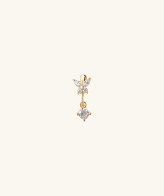 Butterfly Drop Helix Hoop - OumoJewelry