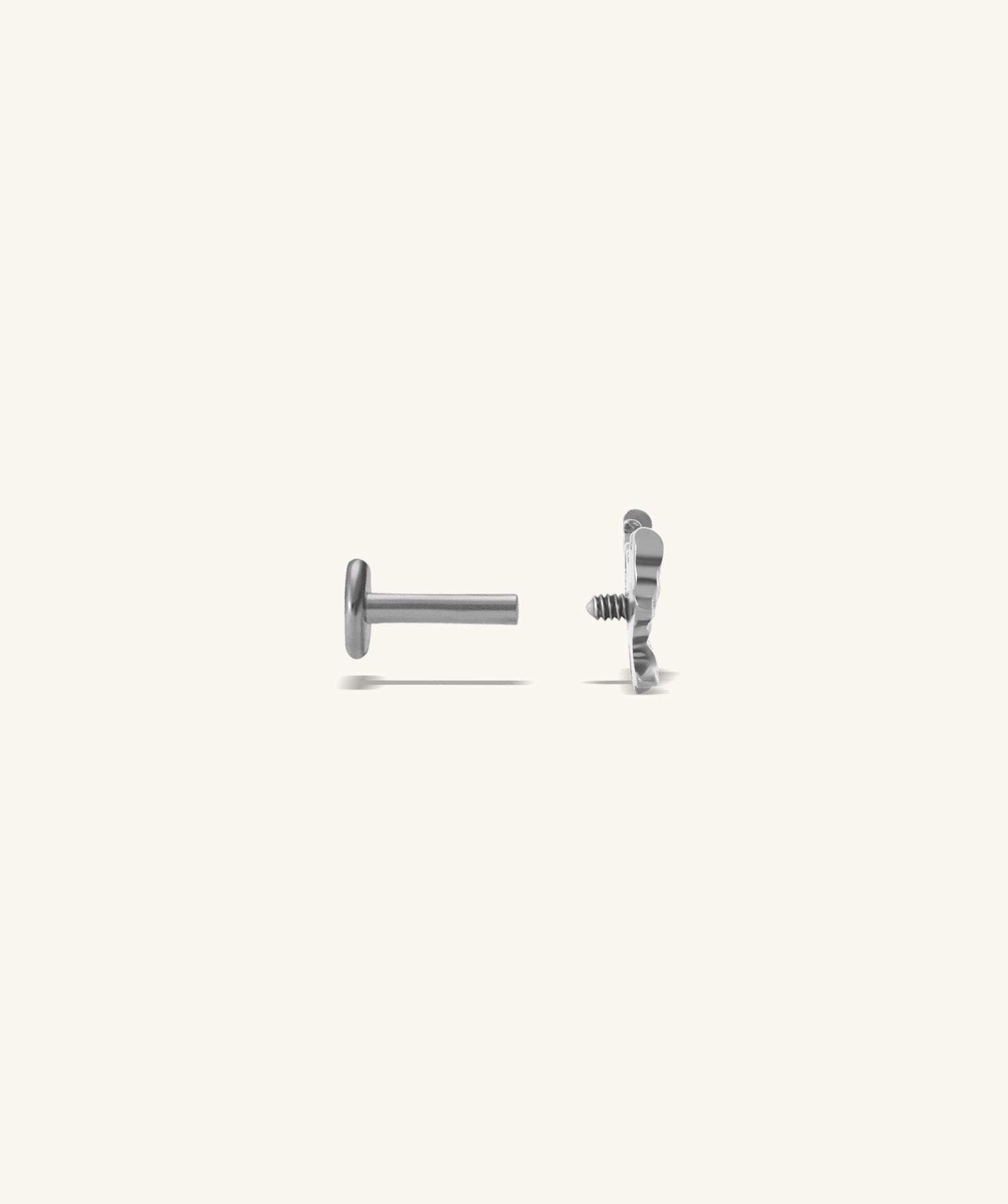 Titanium Butterfly Love Flatback Stud - OumoJewelry