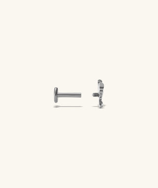 Titanium Butterfly Love Flatback Stud - OumoJewelry