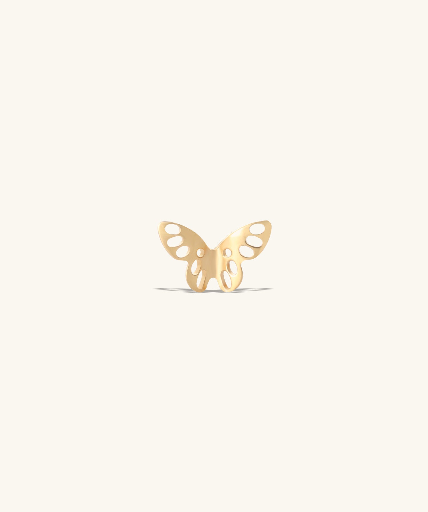 Titanium Hollow Butterfly Flatback Stud - OumoJewelry
