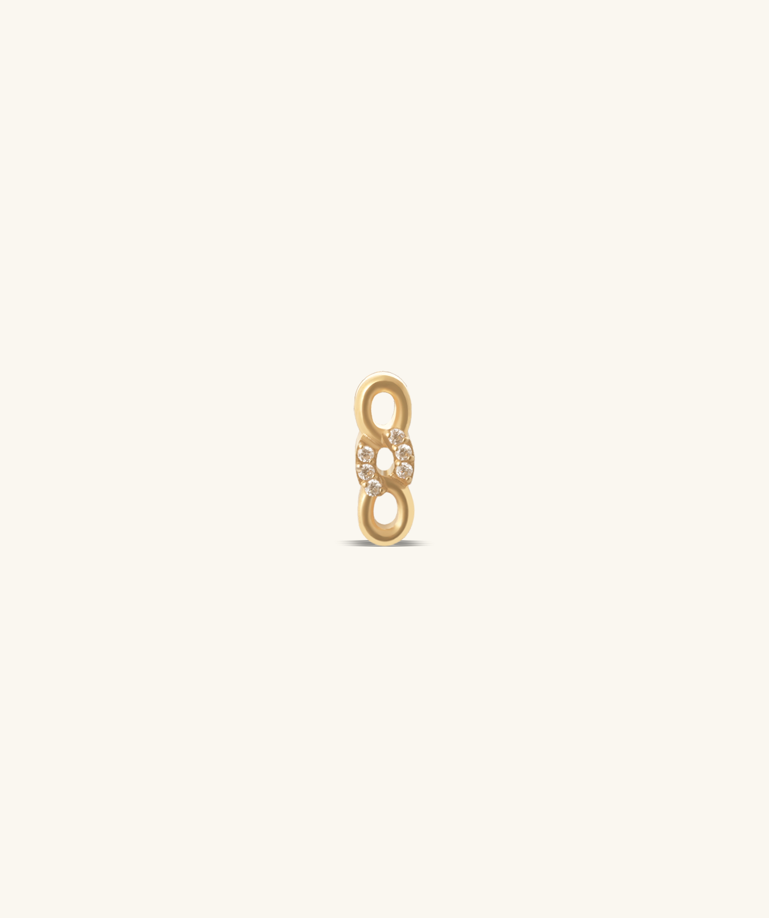 Titanium Infinity Chain Flatback Stud - OumoJewelry