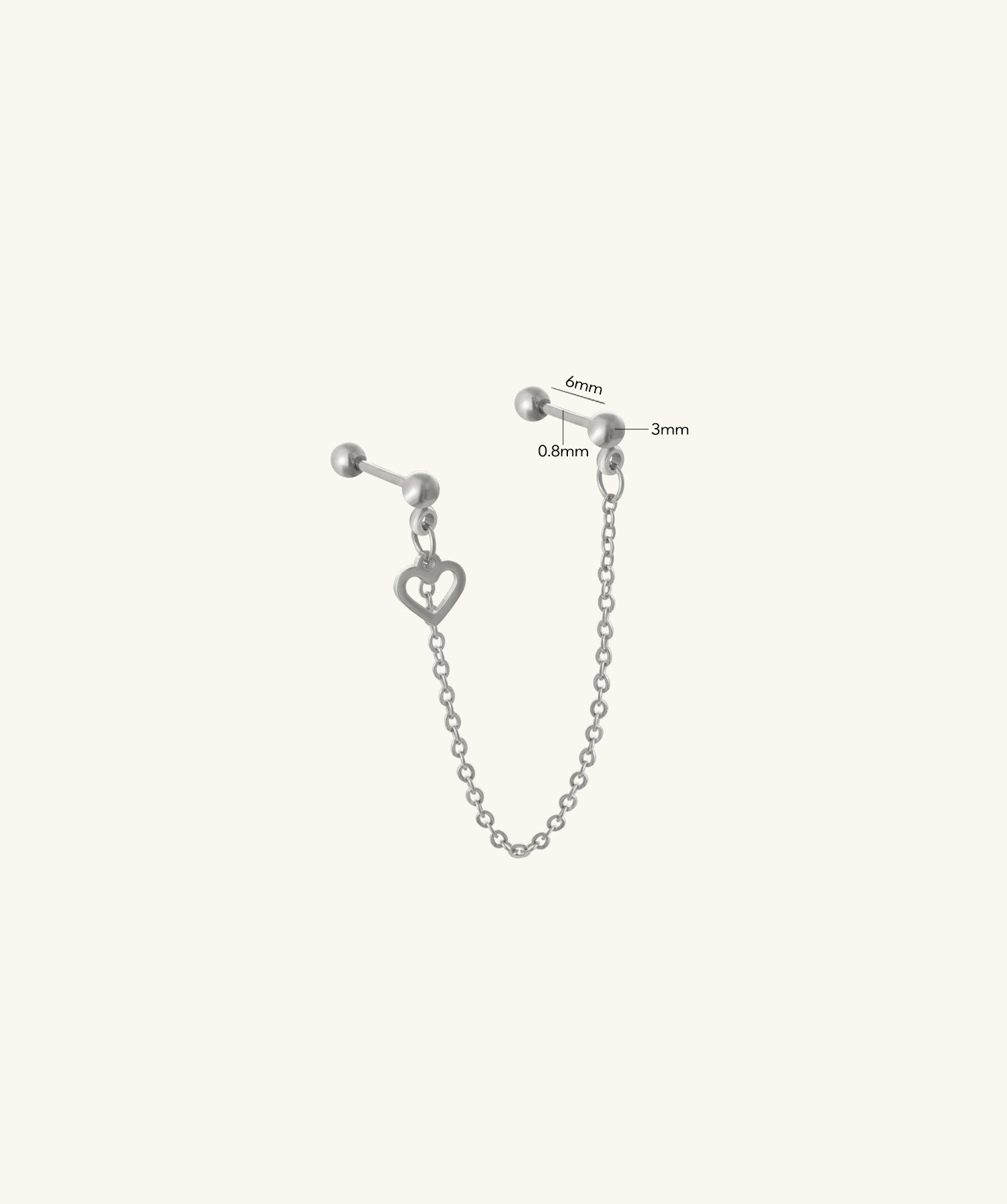 Heart Drop Chain - OumoJewelry
