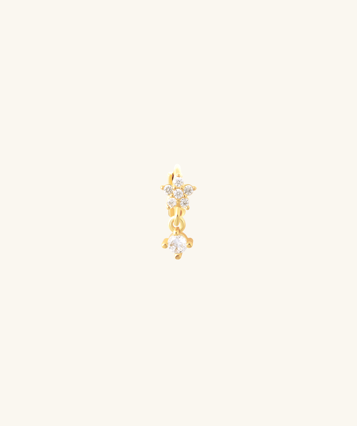 Petite Flower Helix Hoop - OumoJewelry