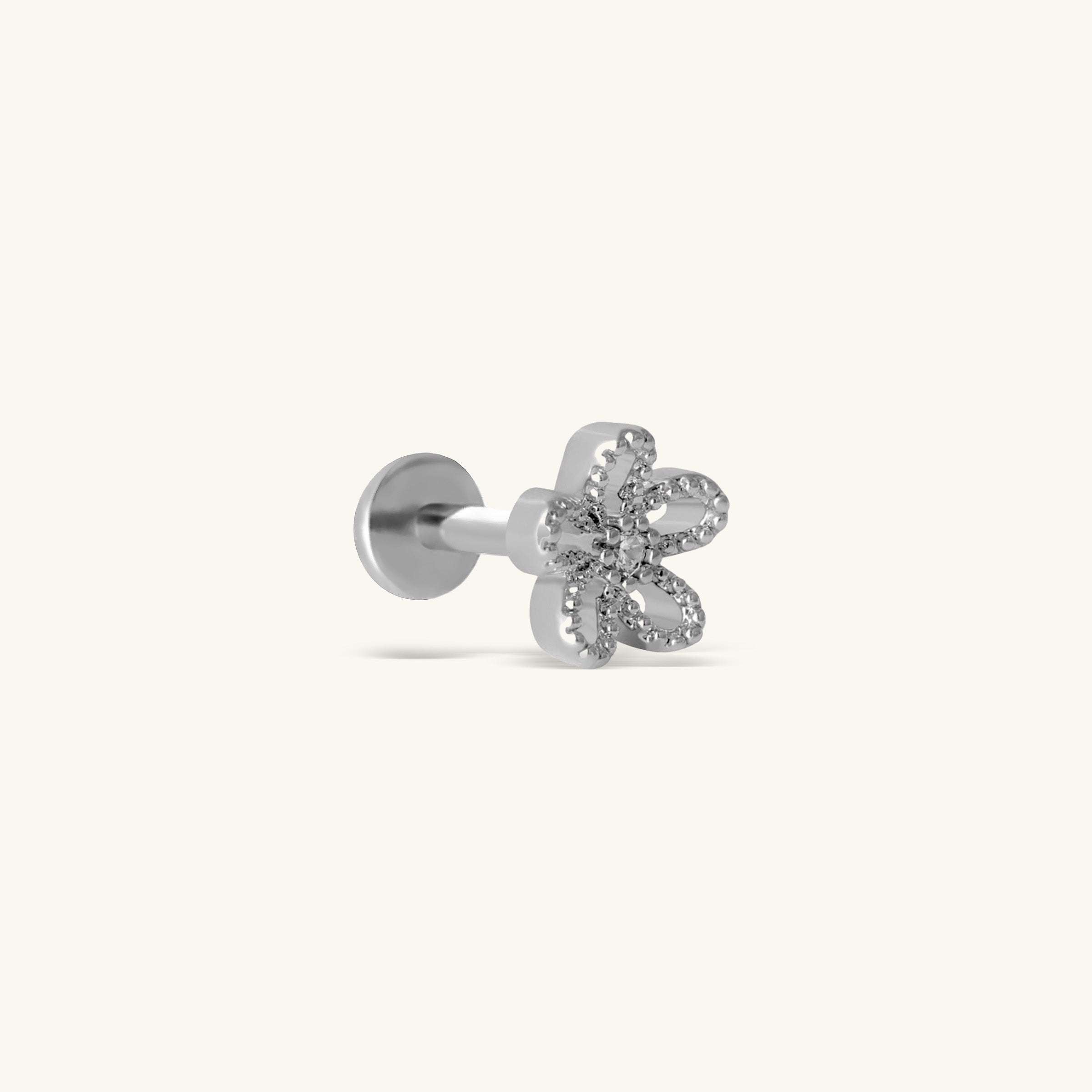 Floral Flatback Stud
