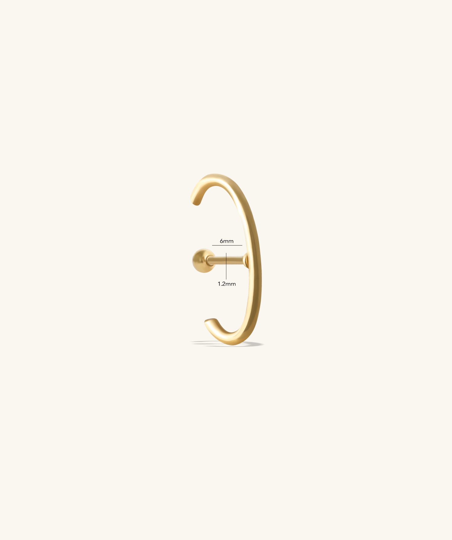 Basic Half Huggie Stud