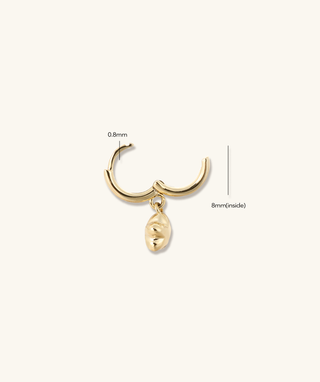 Moon & Star Hoops - OumoJewelry