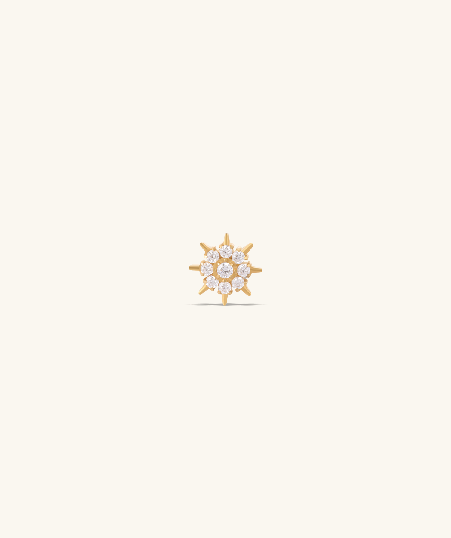 Titanium Sunflower Flatback Stud - OumoJewelry