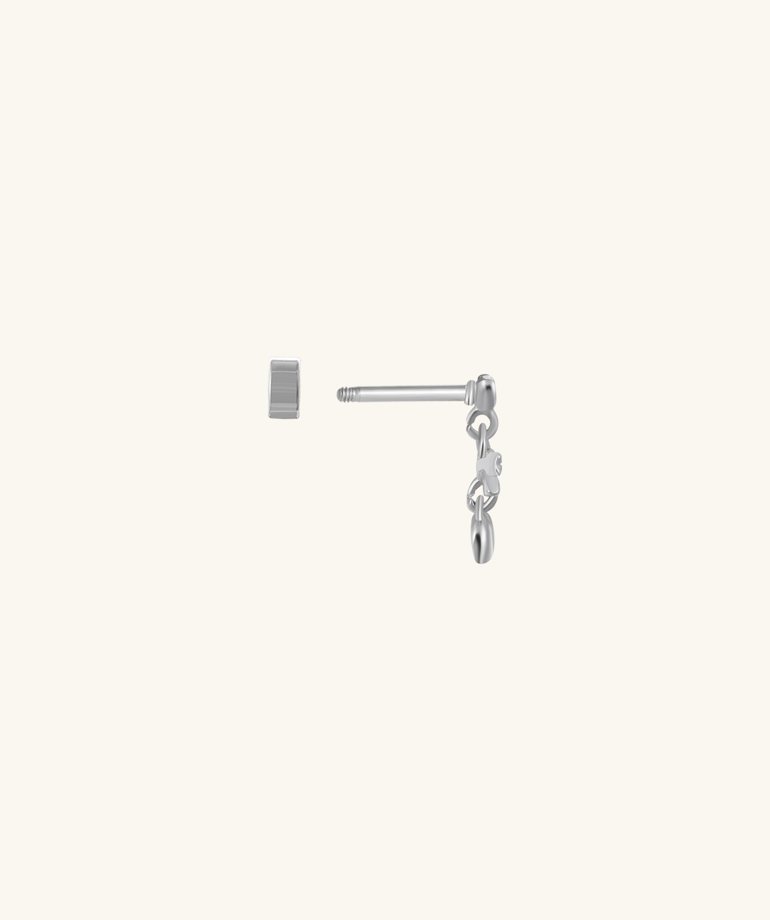 Heart Cross Drop Stud - OumoJewelry