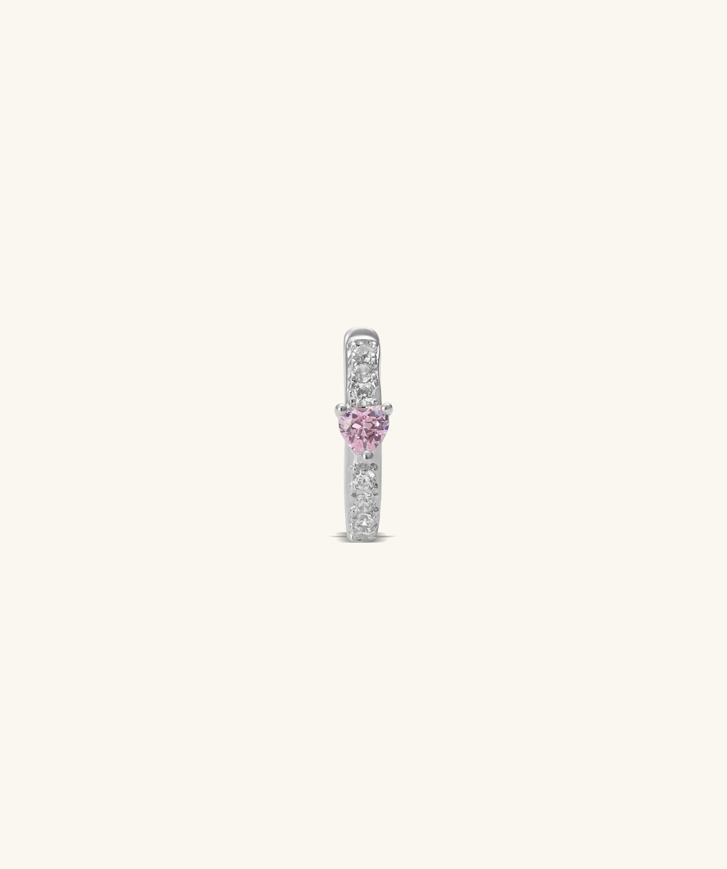 Sparkle Heart Hoop - OumoJewelry