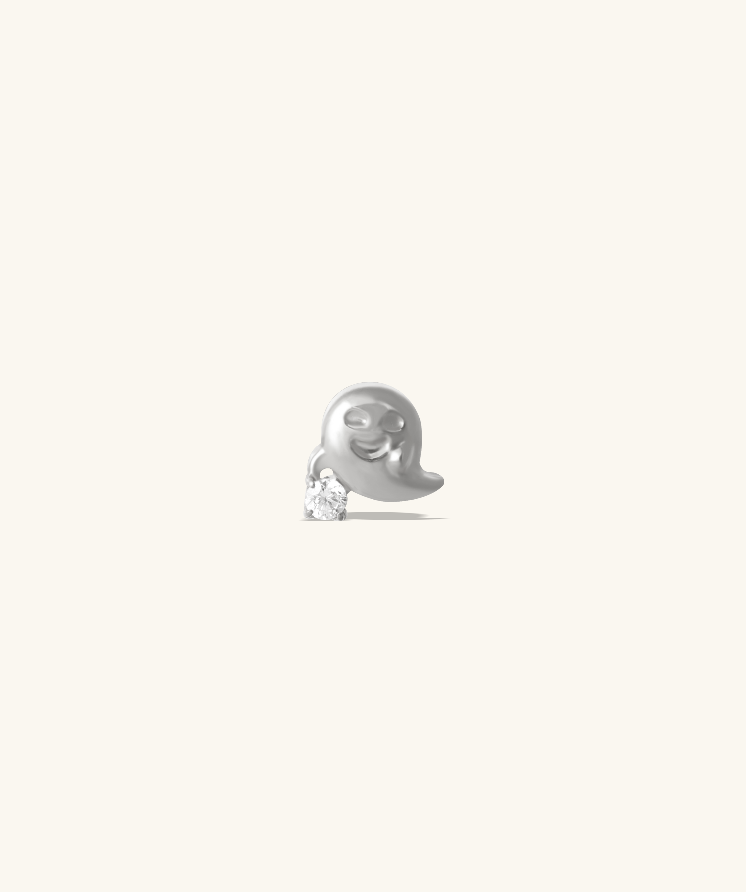 Titanium Cute Ghost Stud - OumoJewelry