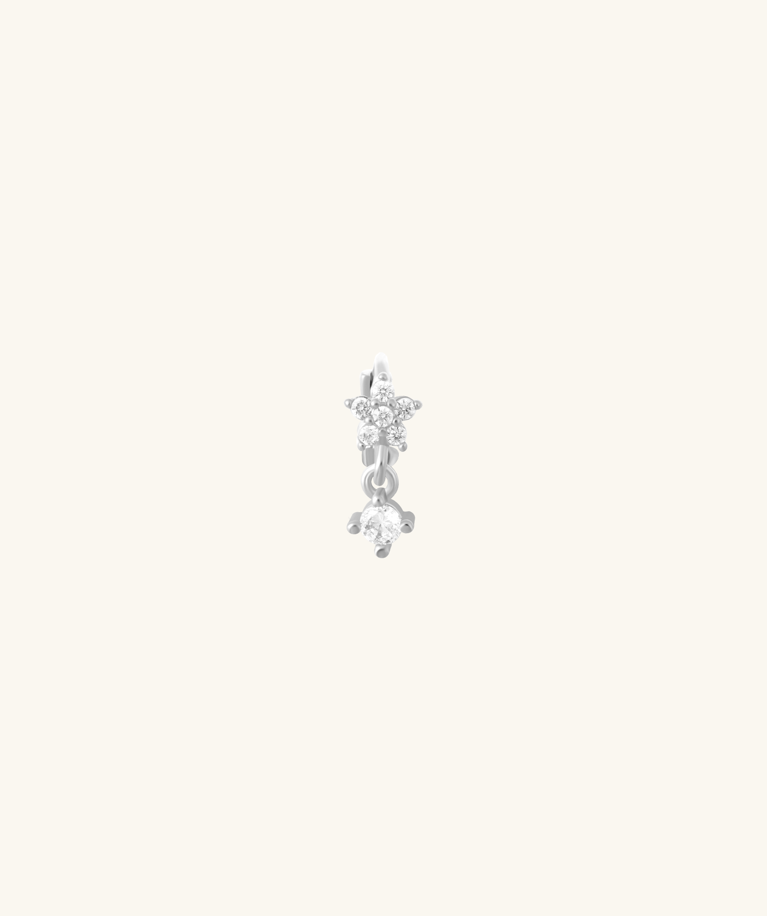 Petite Flower Helix Hoop - OumoJewelry