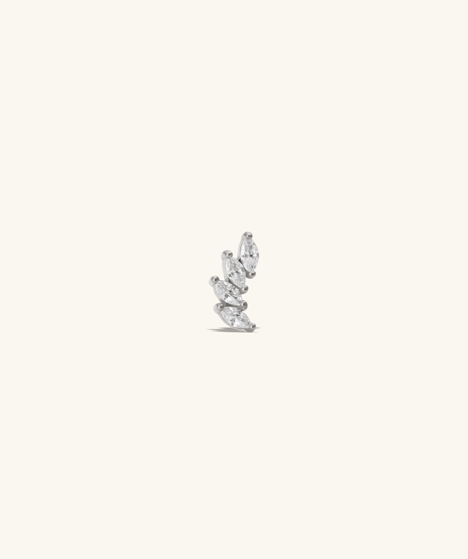 Marquise Titanium Stud