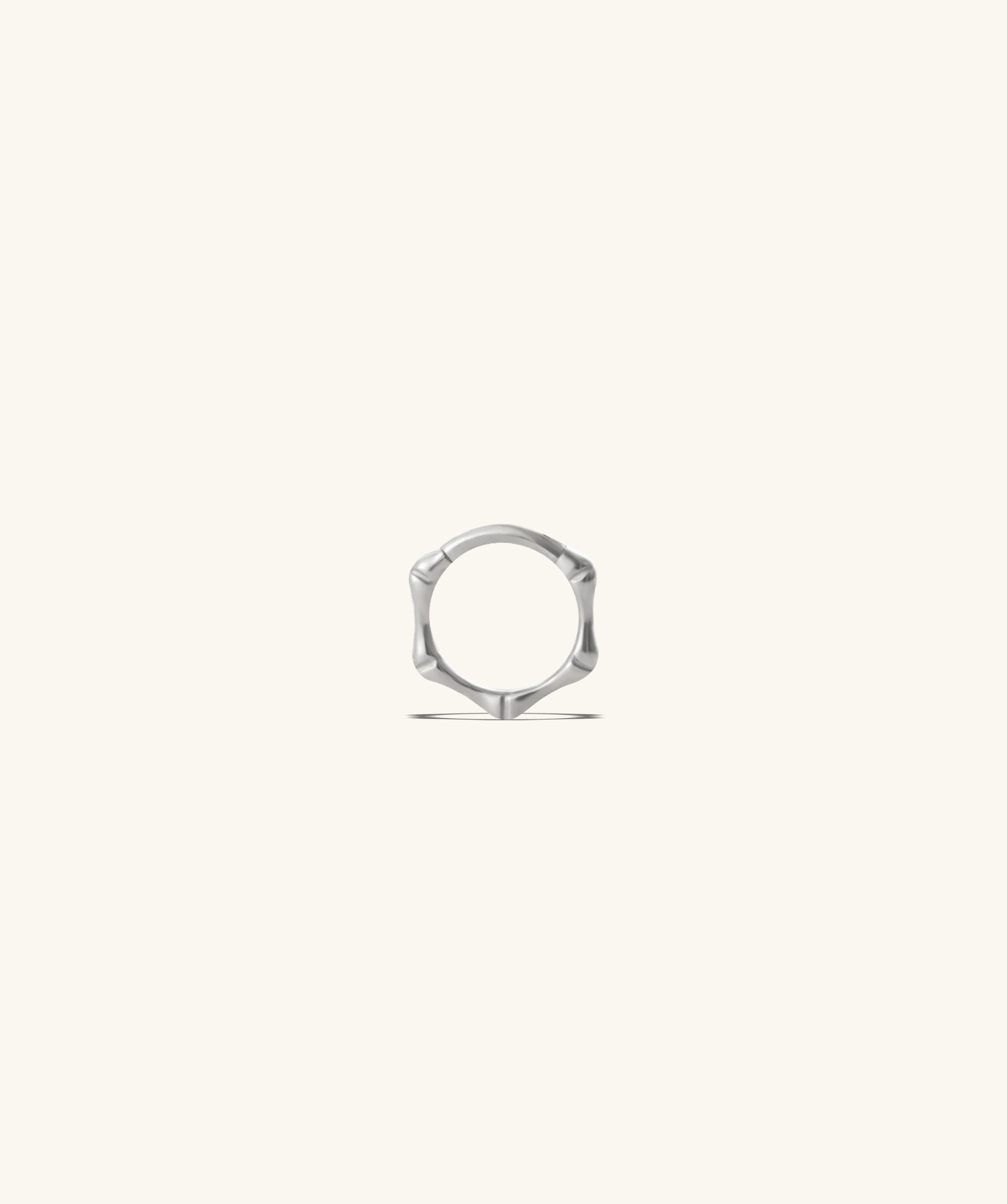 Bamboo Shape Clicker Hoop - OumoJewelry